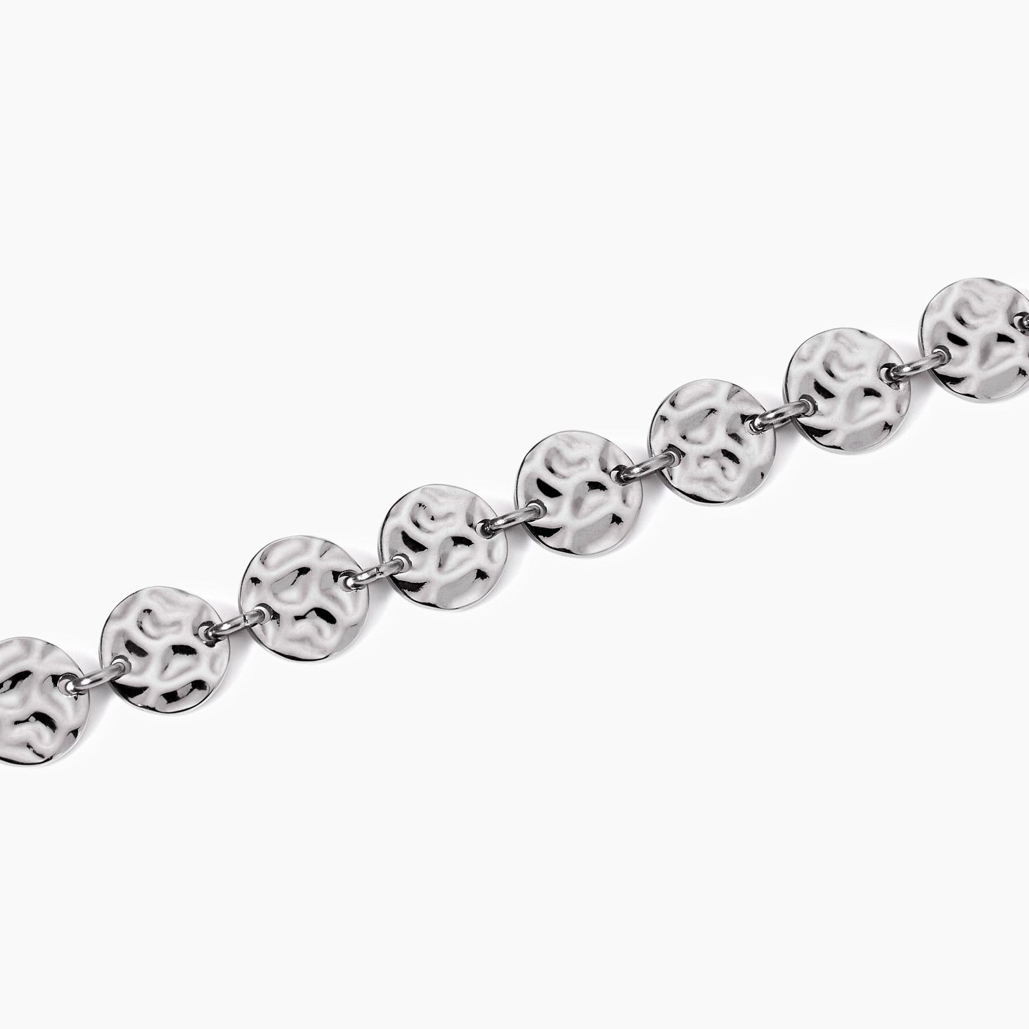 Kidult-Armband mit runden Perlen in Hammerschlagoptik, Stil 03 – 831006