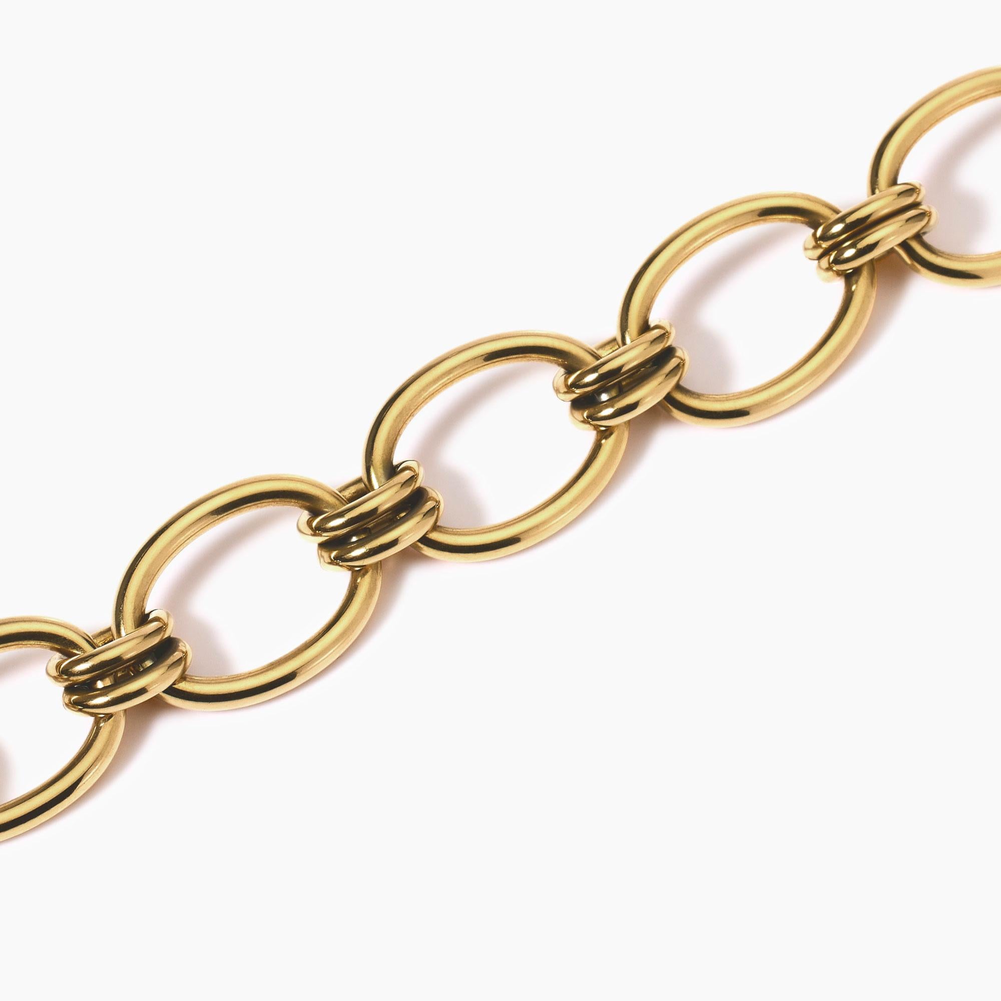 Kidult Bracciale dorato con maglie larghe, Style 48 - 831032