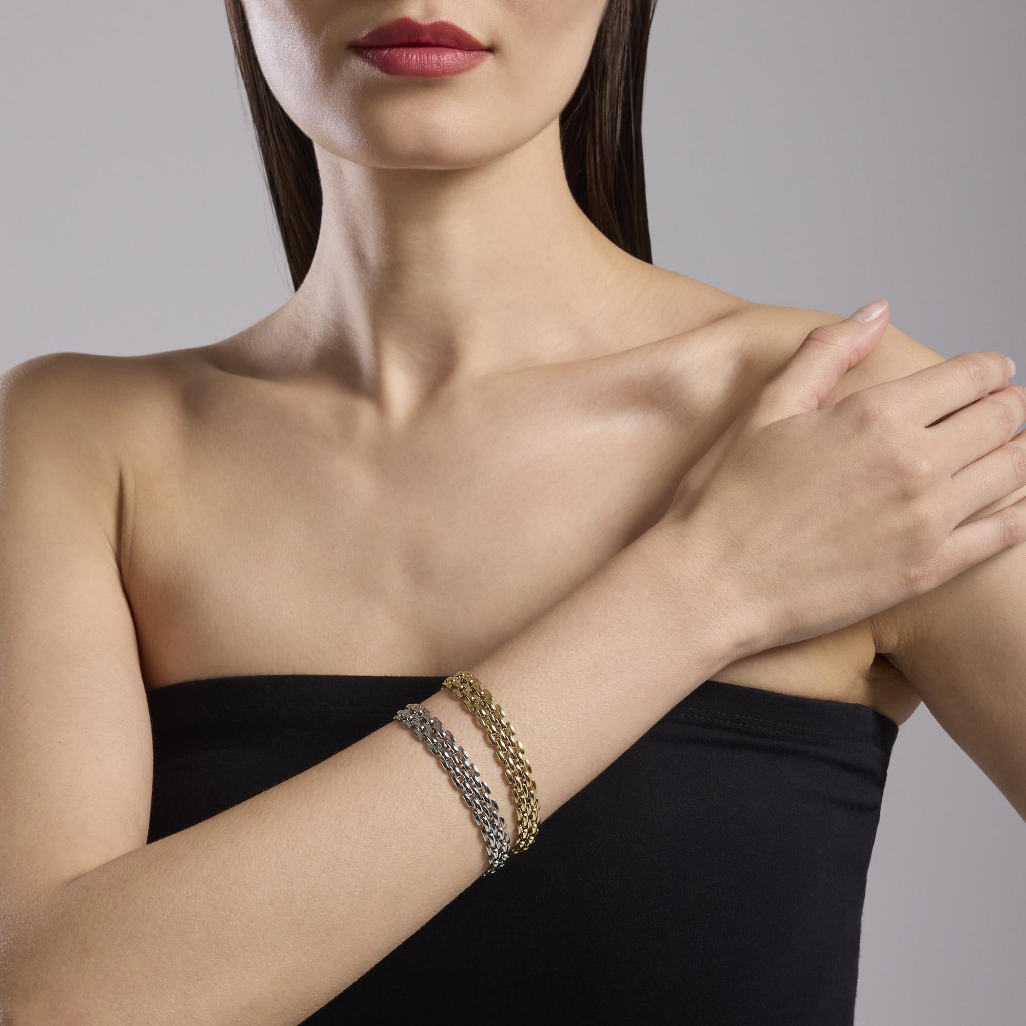 Kidult Panther-Kettenarmband aus Stahl, Stil 06 – 831042