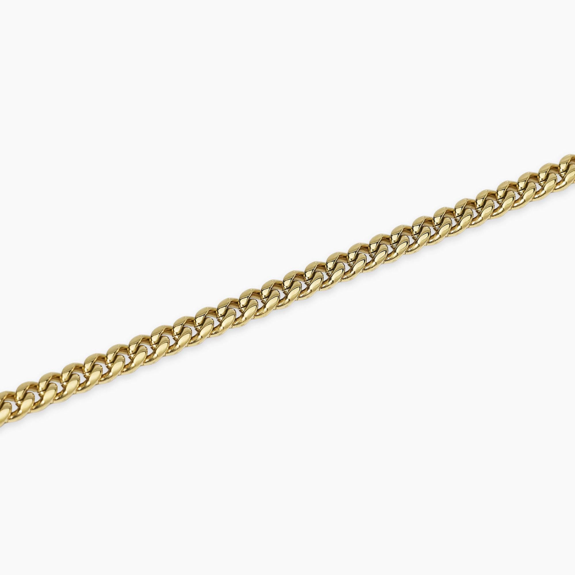 Kidult Bracciale da uomo dorato con catena groumette, Style 04 - 831144
