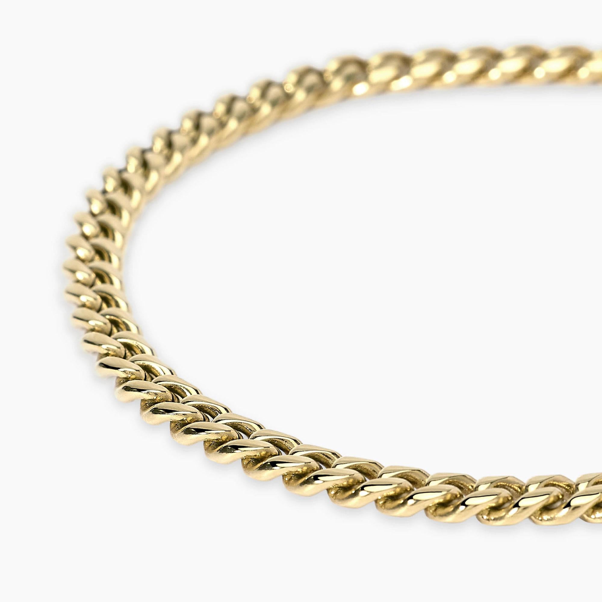 Kidult Bracciale da uomo dorato con catena groumette, Style 04 - 831144