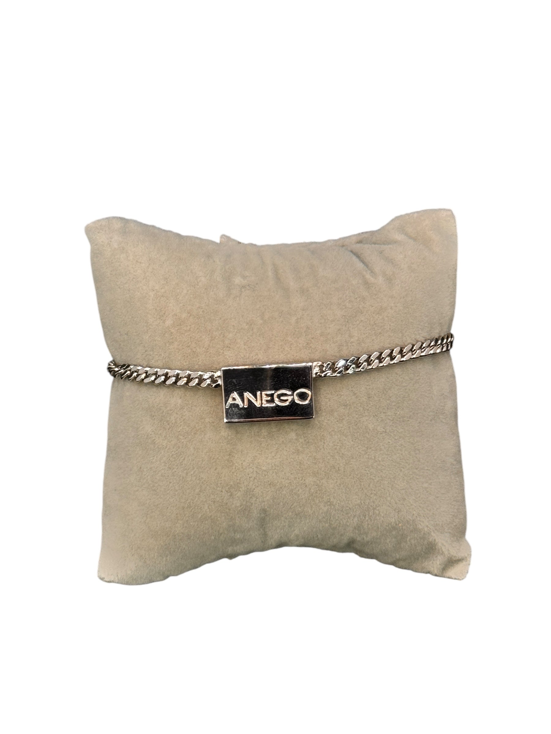 Pianegonda-Silberarmband mit zentraler Plakette und eingraviertem Herz, besetzt mit Diamanten – BA010636