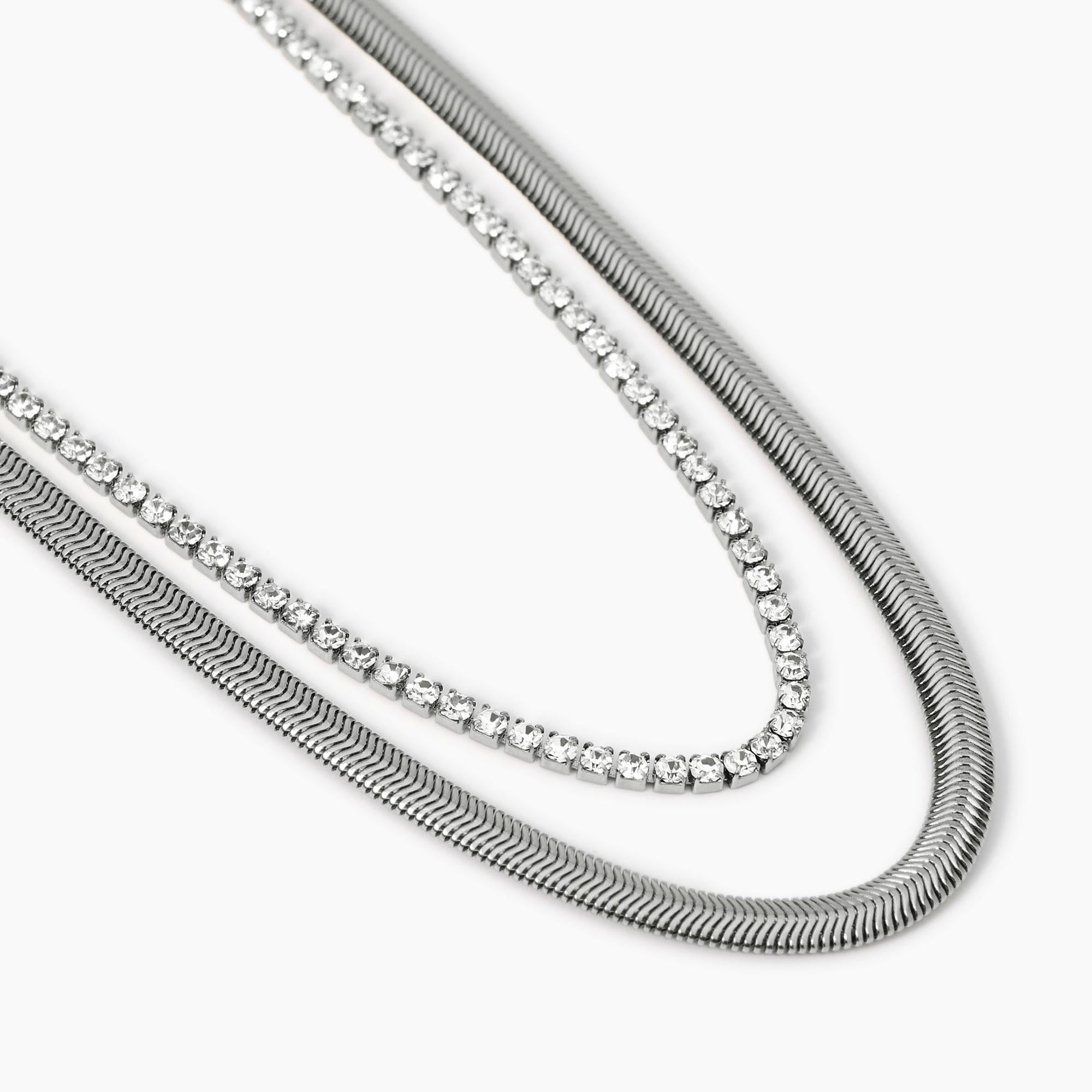 Kidult Girocollo con tennis di cristalli, Style 02 - 851014