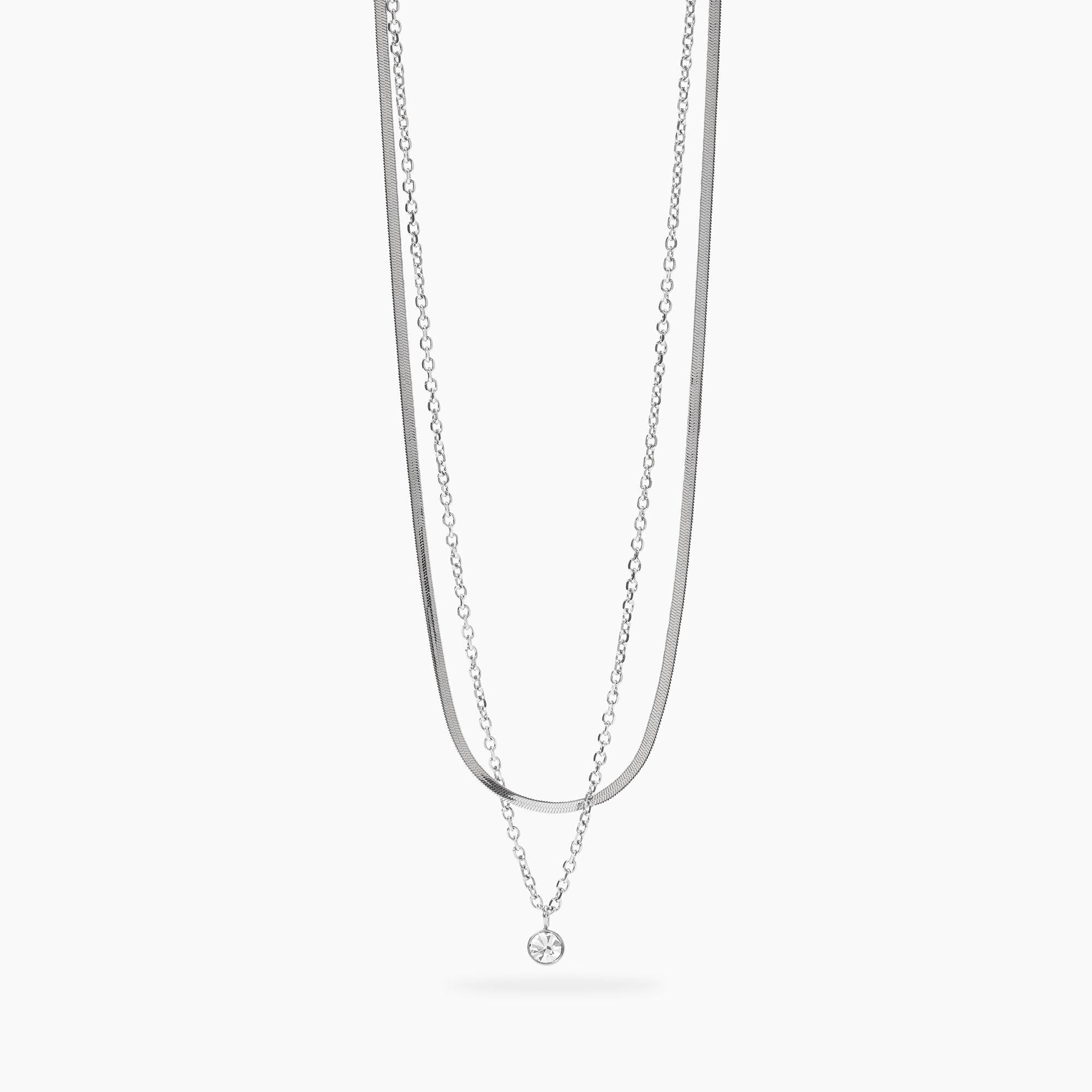 Kidult Girocollo con catene e cristallo, Style 31- 851045