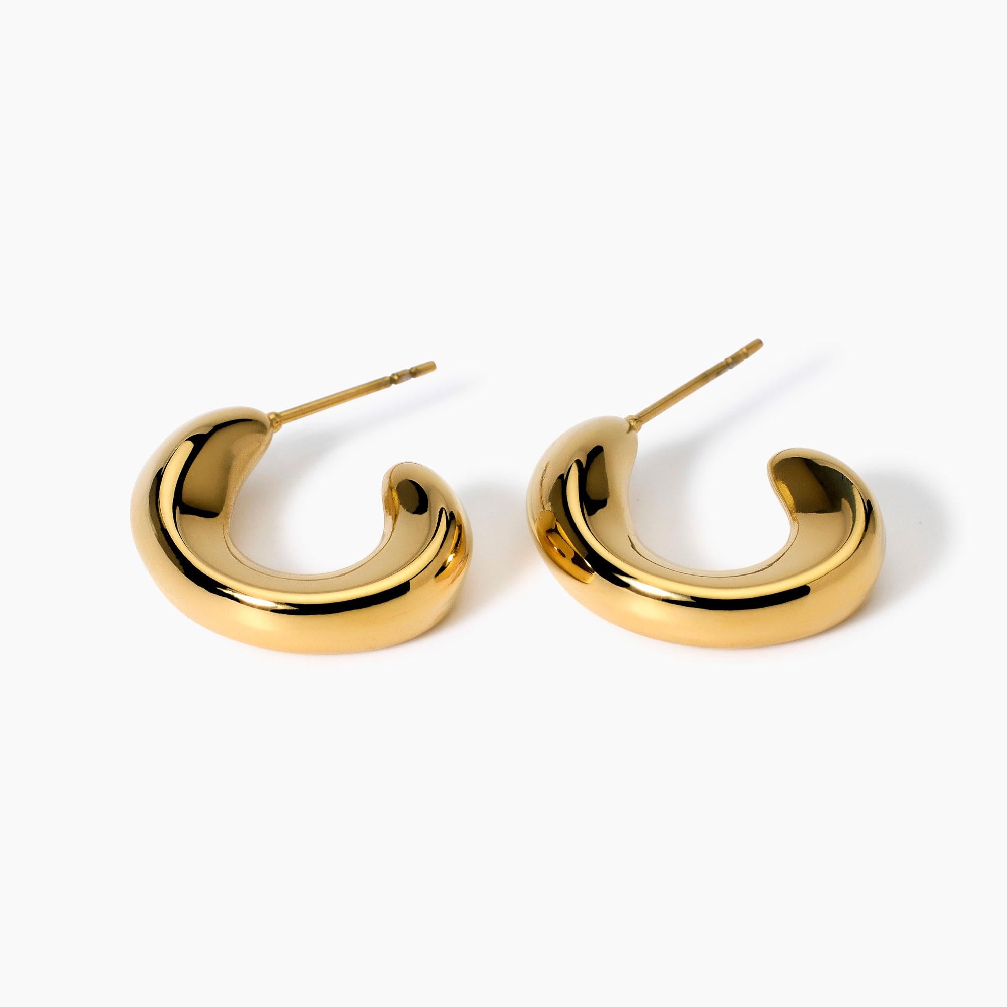 Kidult Gold Halbmond Ohrringe, Stil 09 - 861013
