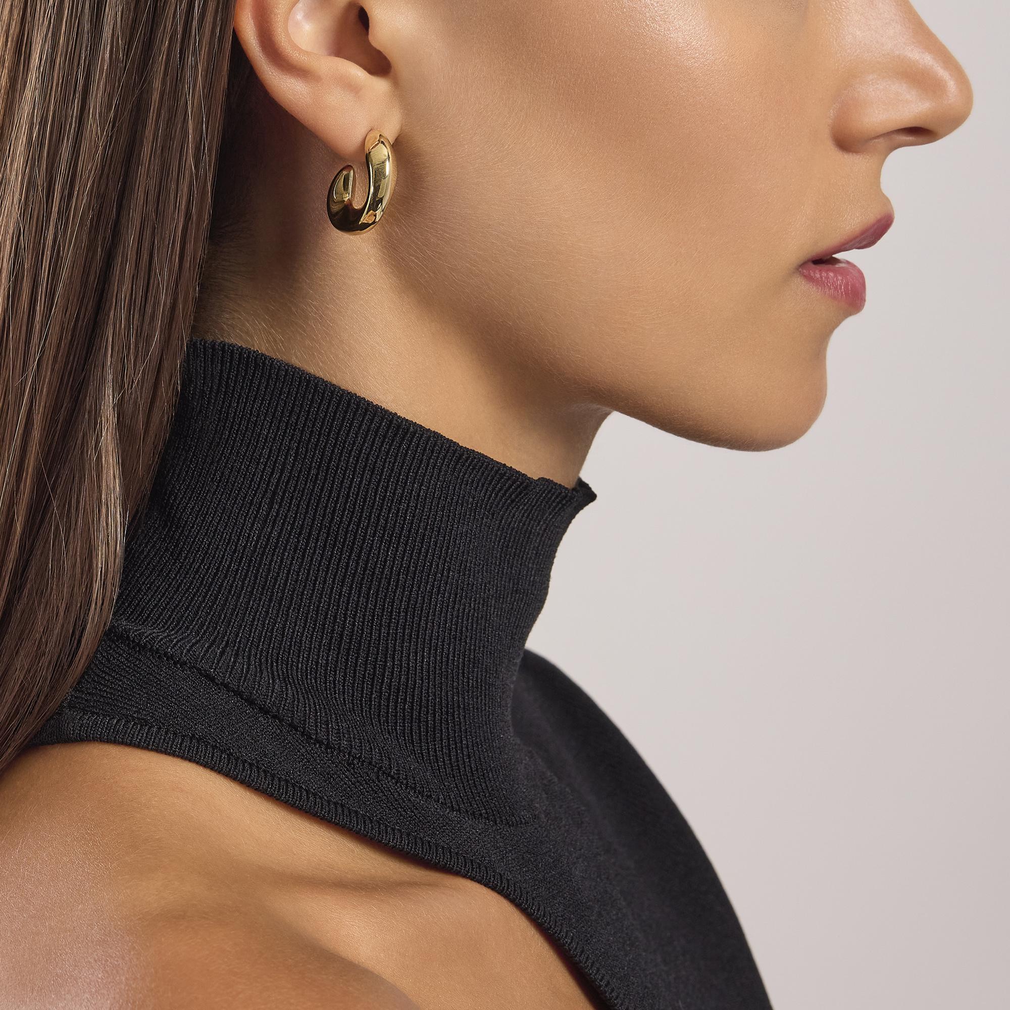 Kidult Gold Halbmond Ohrringe, Stil 09 - 861013