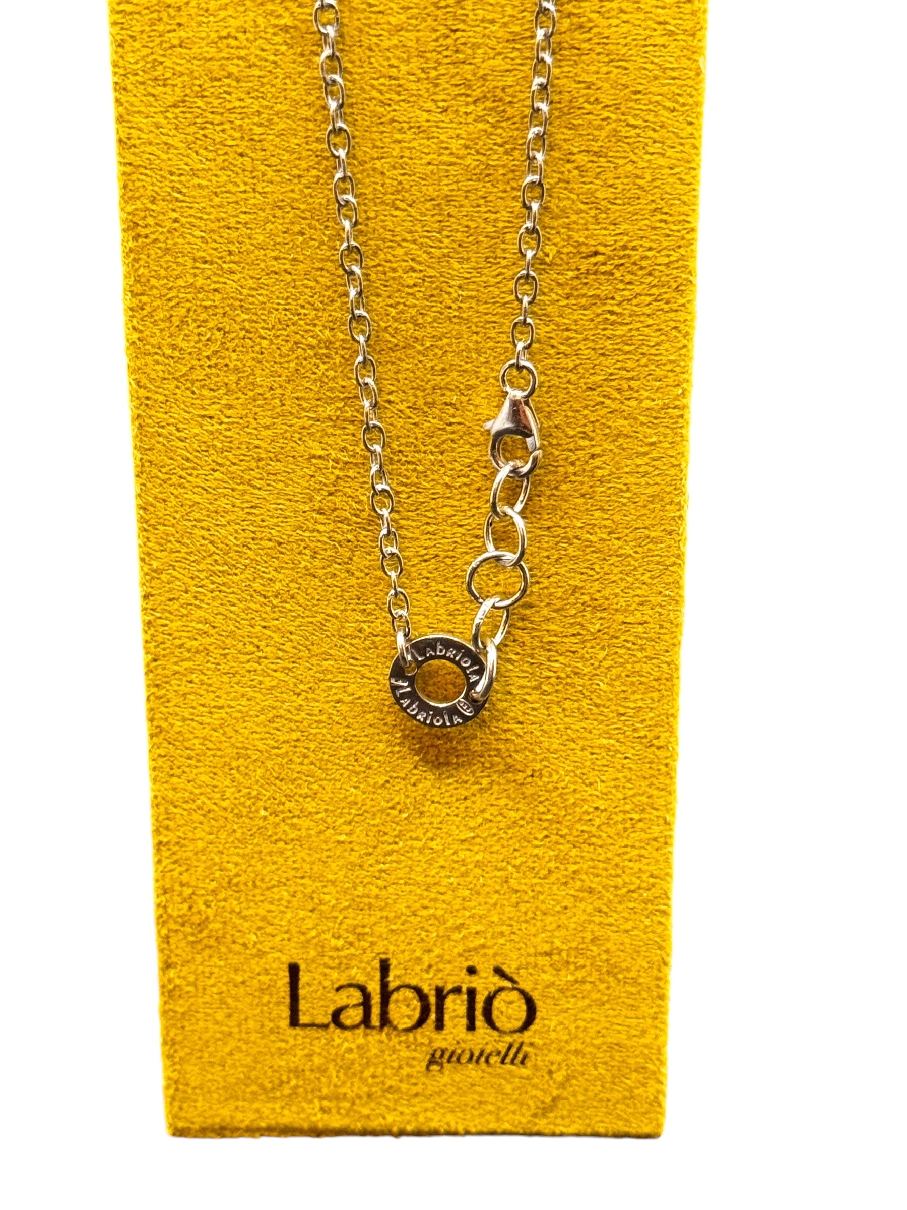 Labriola-Halskette aus Silber mit rotem und blauem Spinellquarz – AG1125BS