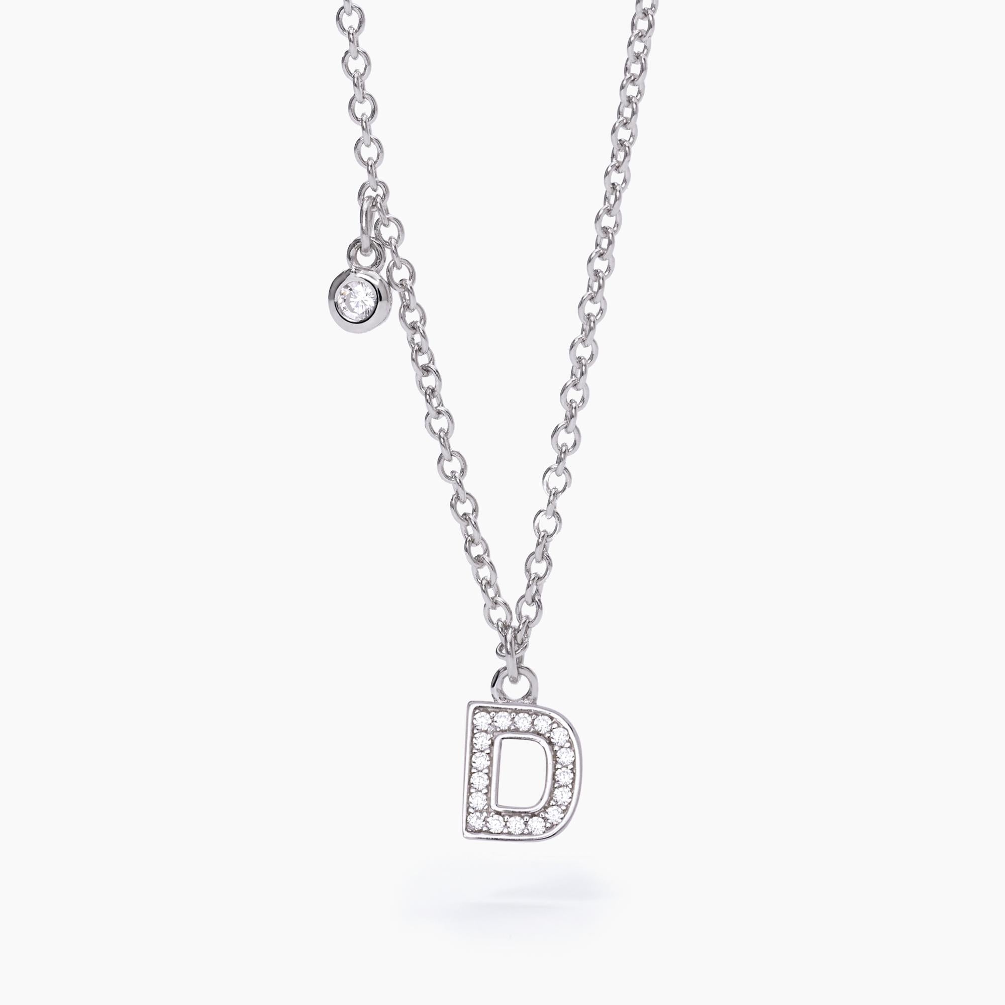 Mabina Donna – Halsband mit Buchstabe „D“ – 553500D