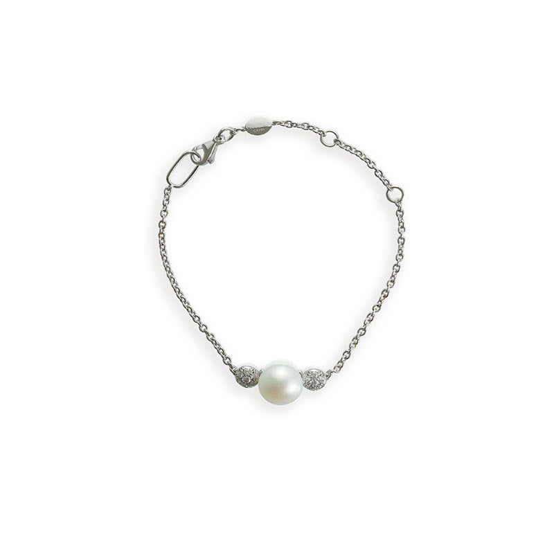 Armband aus der Chantecler Bon Bon-Kollektion aus 18 Karat Weißgold, Diamanten und Perlen – 38002