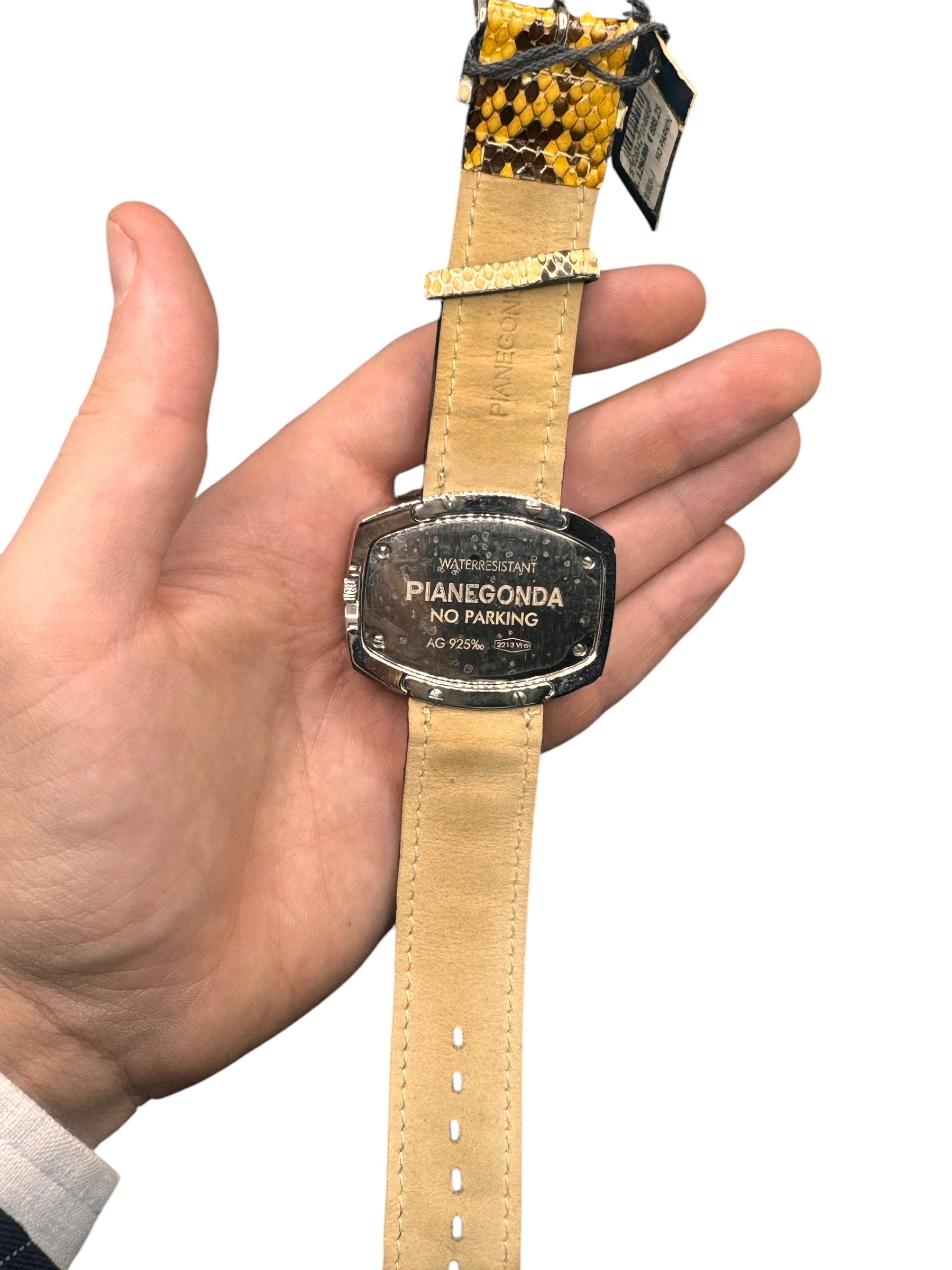 Pianegonda Unisex-Automatikuhr, NO PARKIN Kollektion, 45 mm – W003-1-Bordeaux