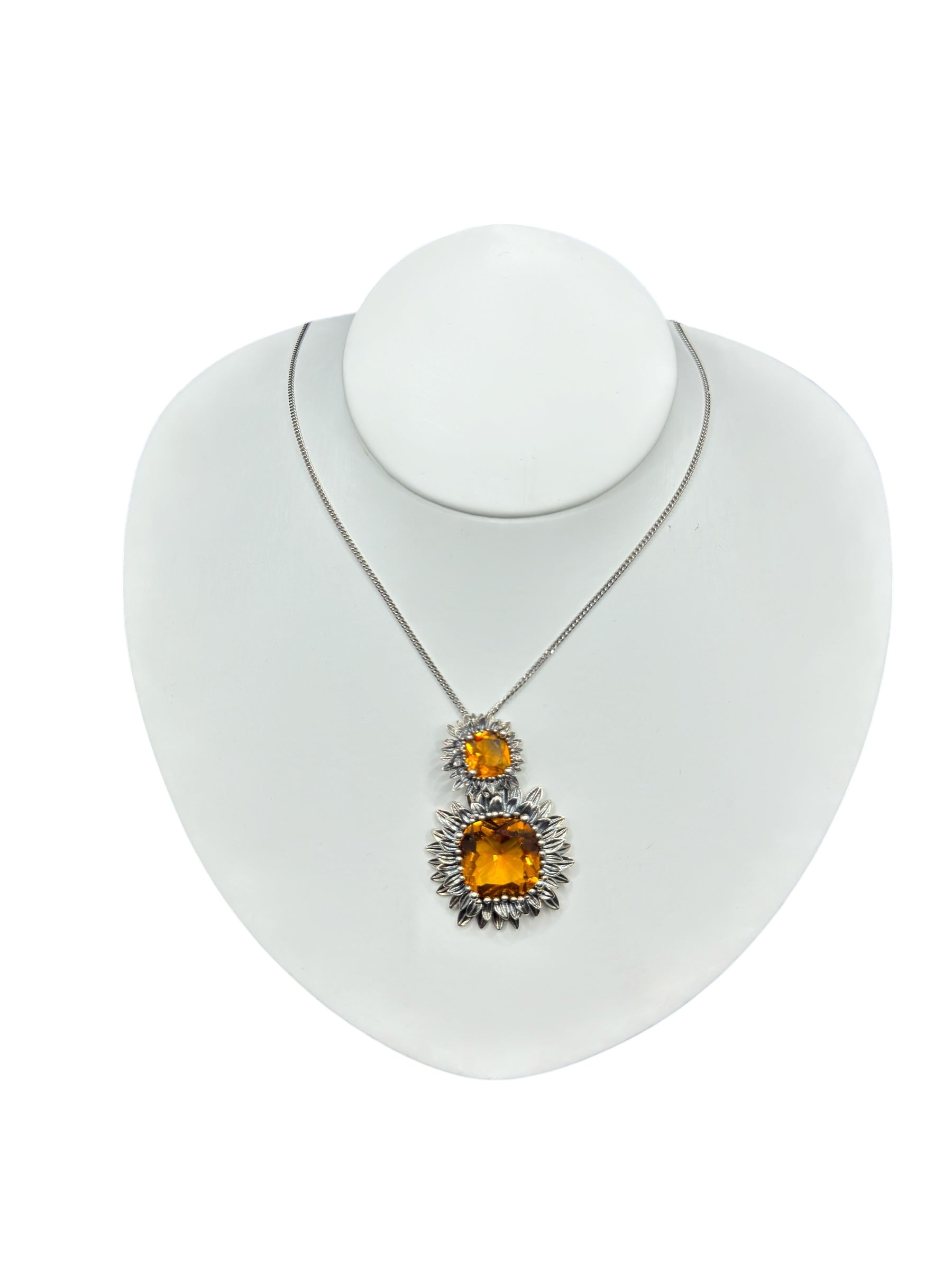 LABRIOLA MARGHERITA SILBERKETTE MIT GELBEM CITRINQUARZ - 2241
