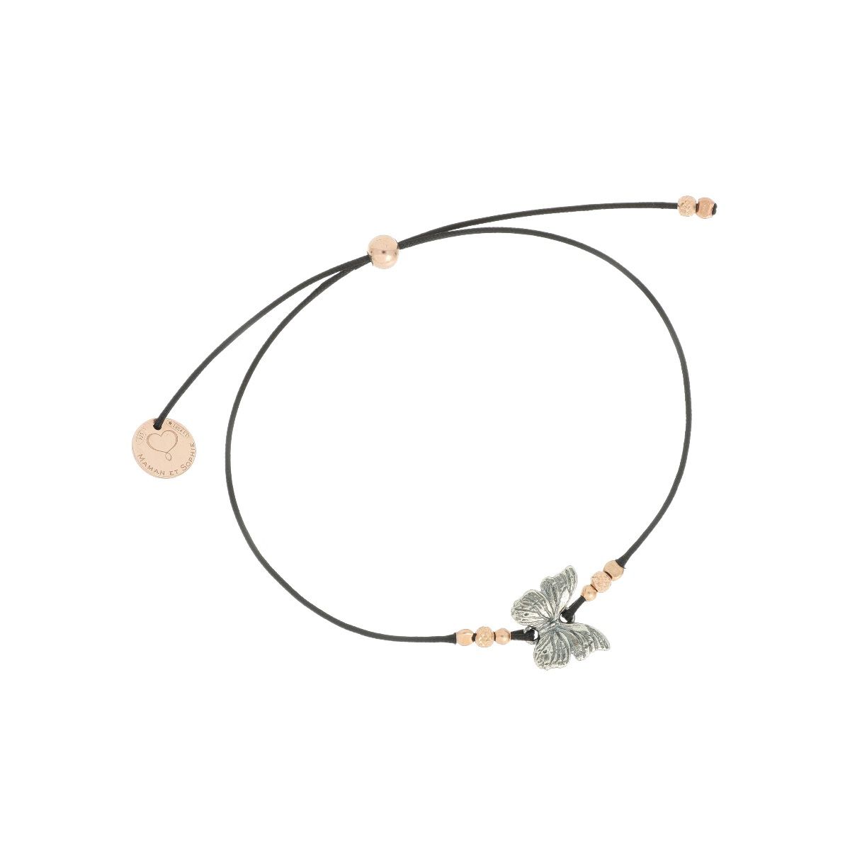 BRACCIALE FILO CON FARFALLA BRUNITA - BFFAR2I