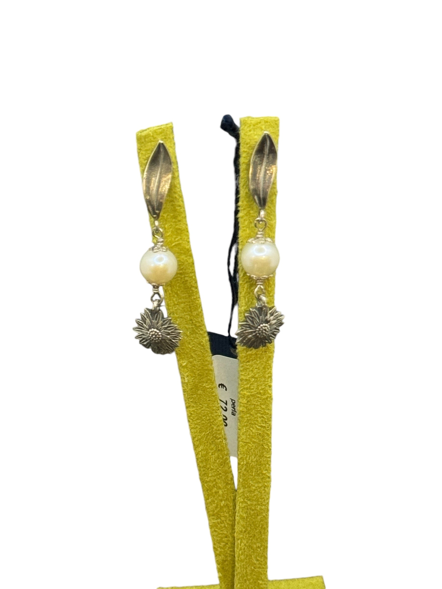 LABRIOLA SÜSSWASSERPERLE UND GÄNSEBLÜMCHEN SILBERNE OHRRINGE - 2245