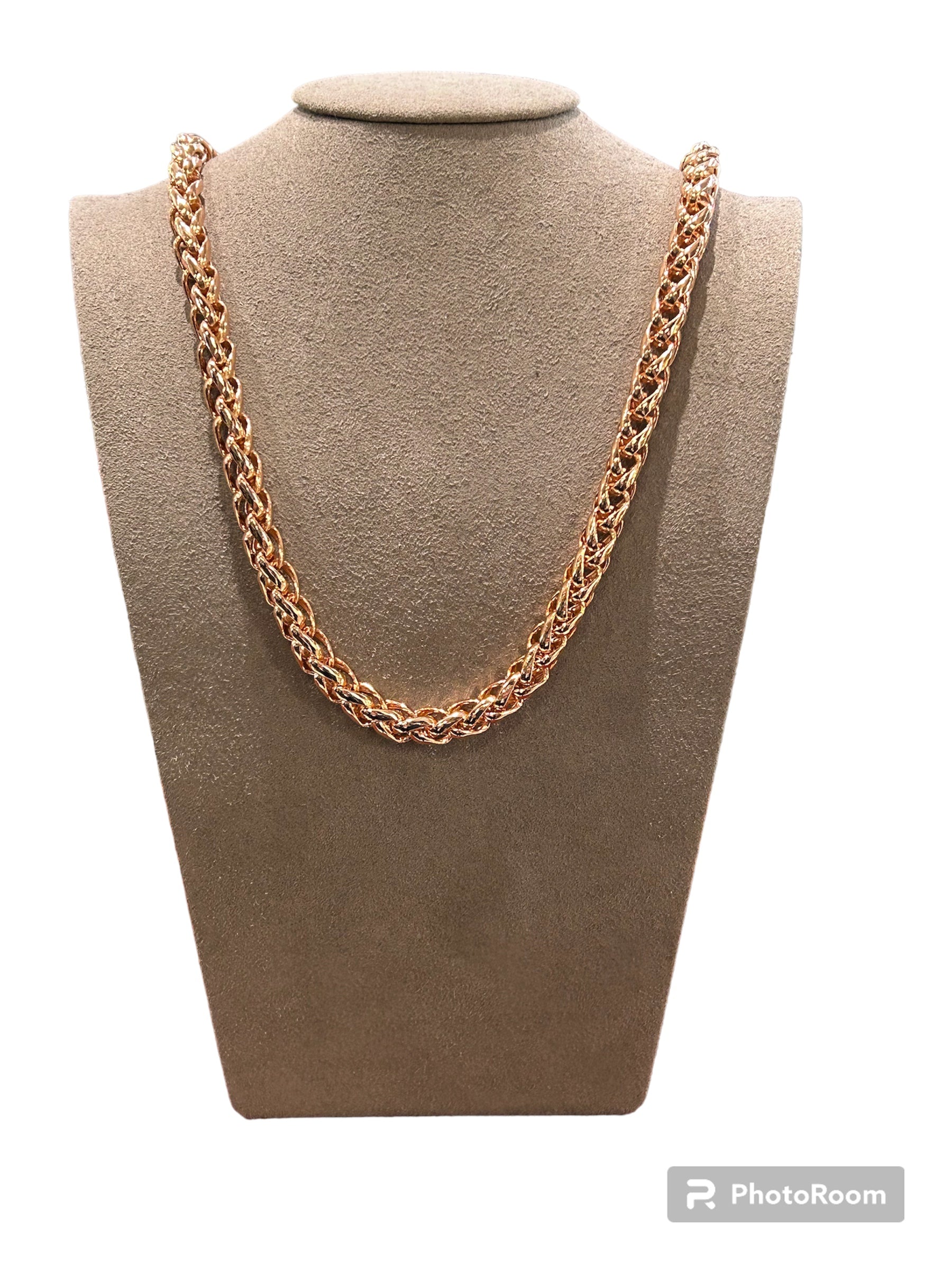 Halbstarre Halskette aus Rosébronze - MAGIC CL 135R