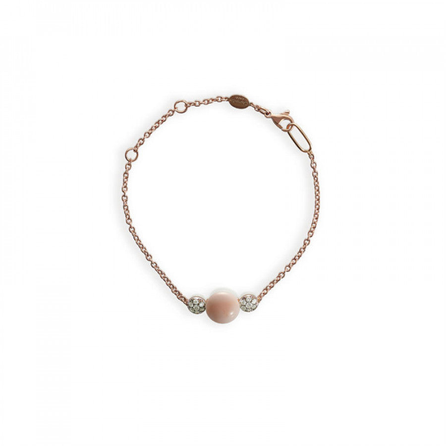 Bracciale Chantecler collezione Bon Bon in oro rosa 18kt, diamanti e corallo - 37998