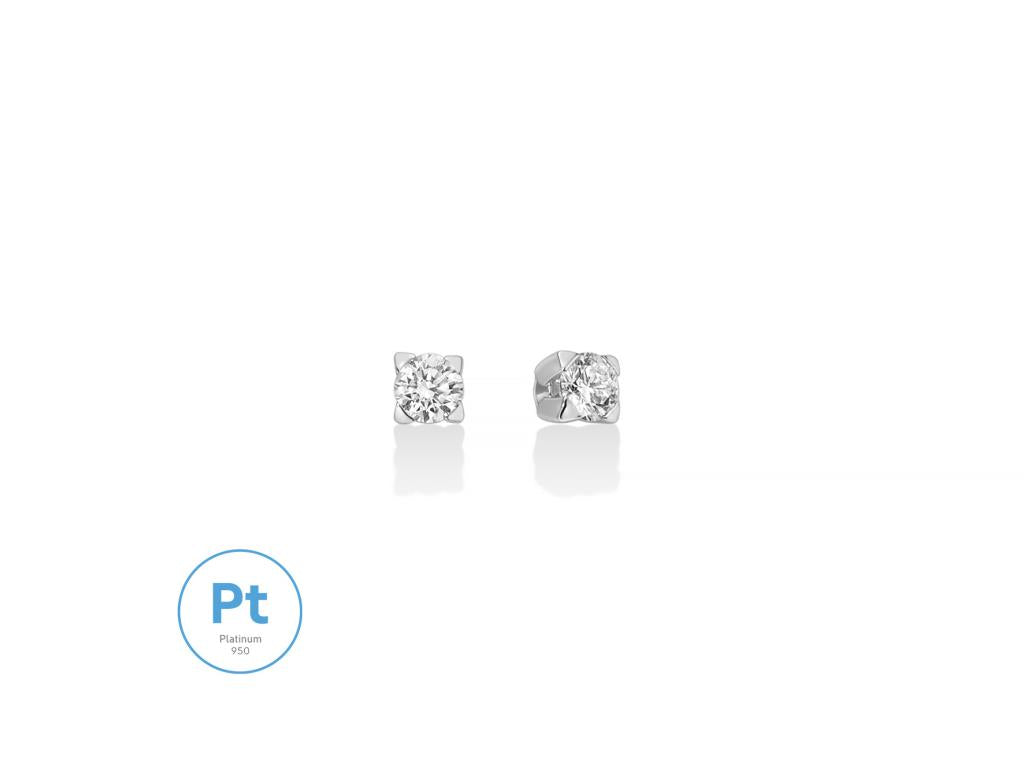 Amore Infinito - Orecchini in platino con quattro griffe - ERD2677-038P