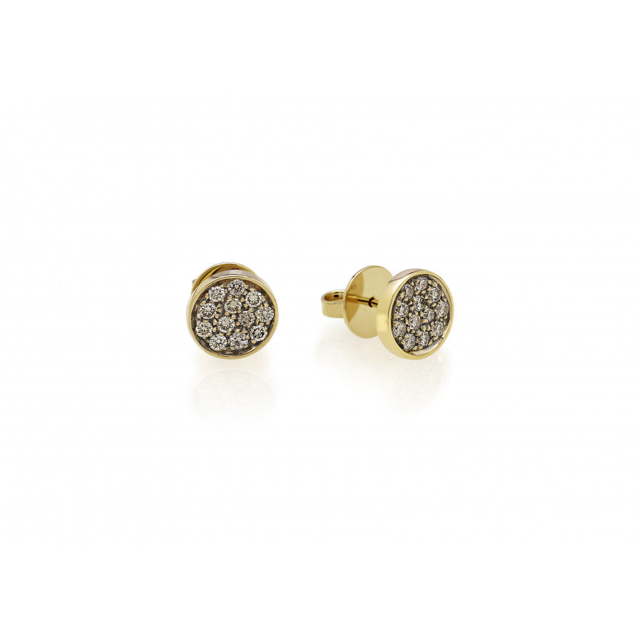 18 KT Gold Pailletten Ohrringe - 41332