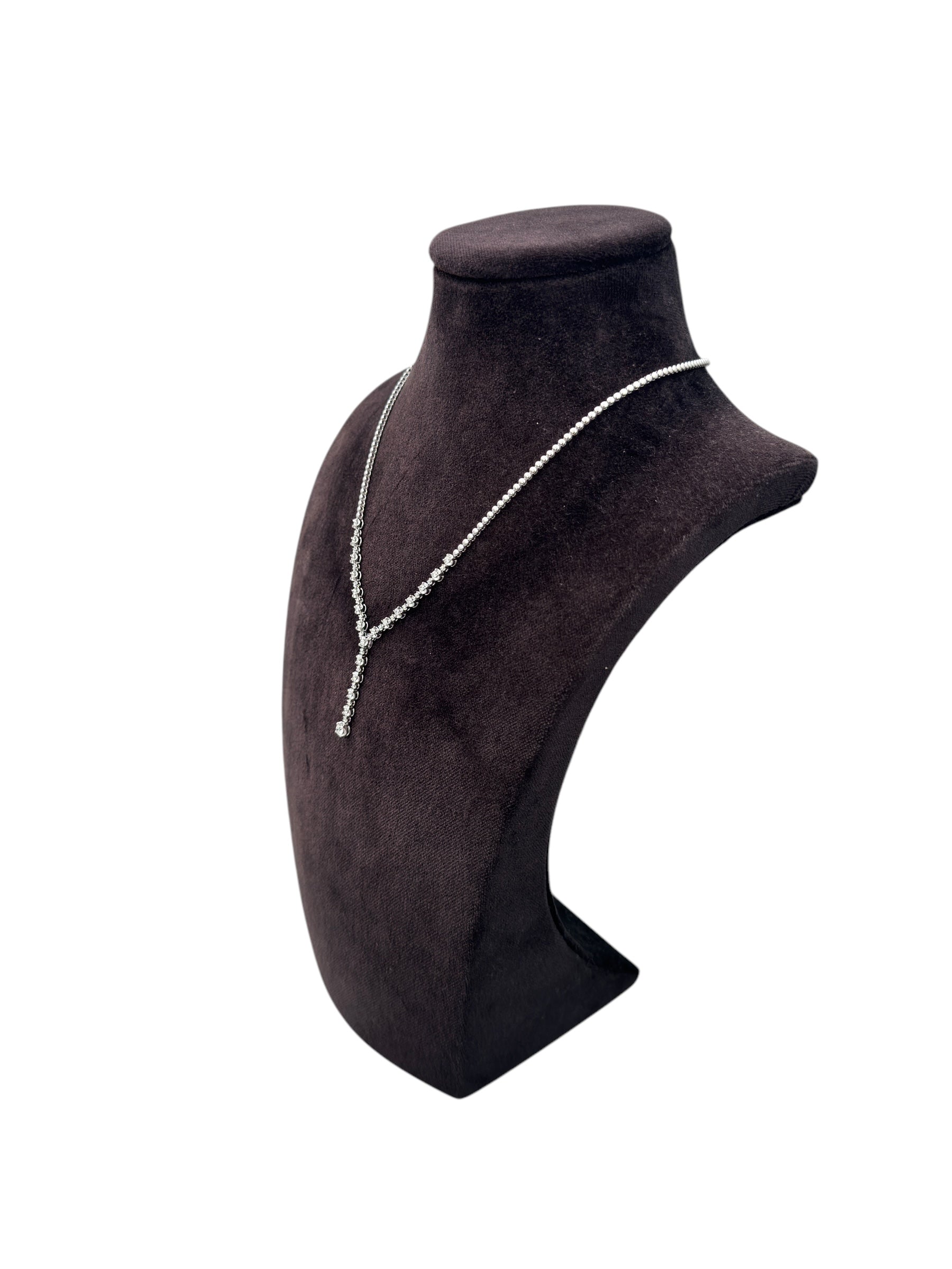 Giorgio Visconti semi-rigid necklace in white gold and diamonds, 0.86ct - GBX40110