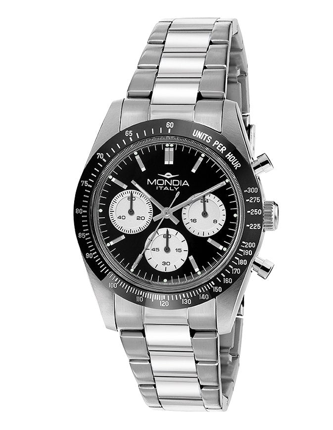 Madison 812 Chronograph Quarz, 39 mm – MI-812-SB-03BK-OY