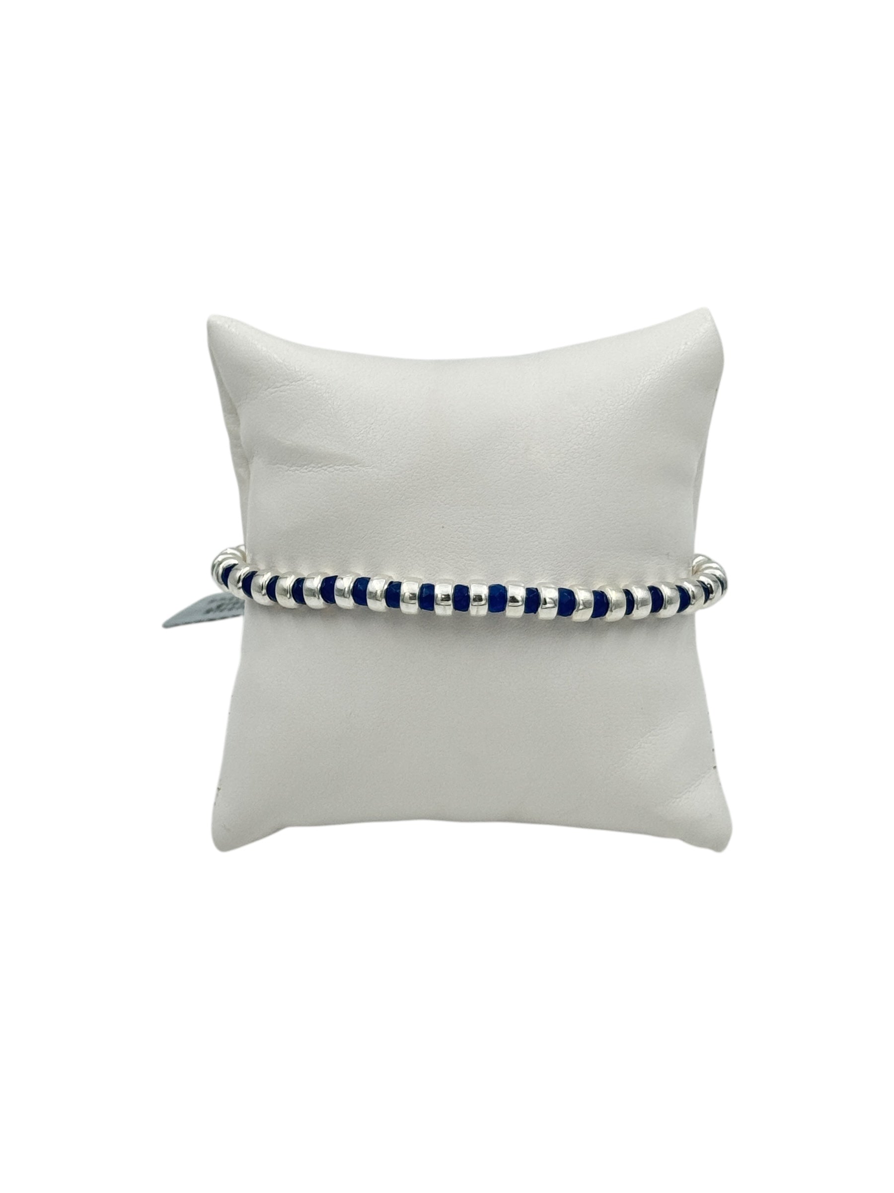 Bracciale Spadarella in argento con pietre naturali blu - SPBR508-blu