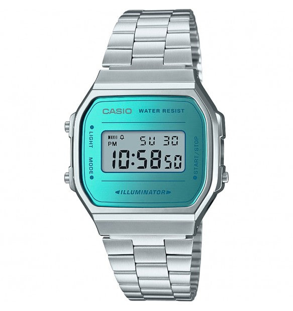Orologio Digitale Casio collezione Iconic, Genere Unisex, Quadrante blu, 36mm - A168WEM-2EF
