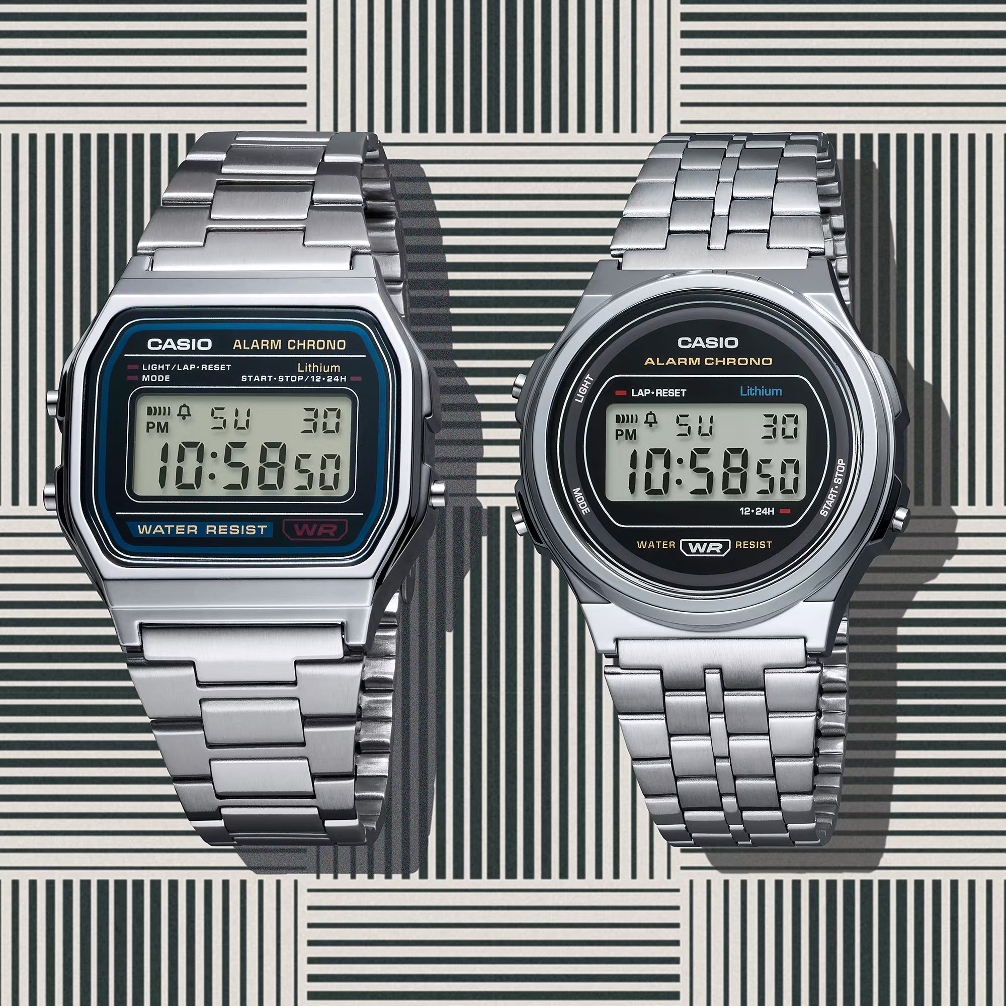CASIO runde Uhr, UNISEX DIGITAL, 38 MM – A171WE-1AEF