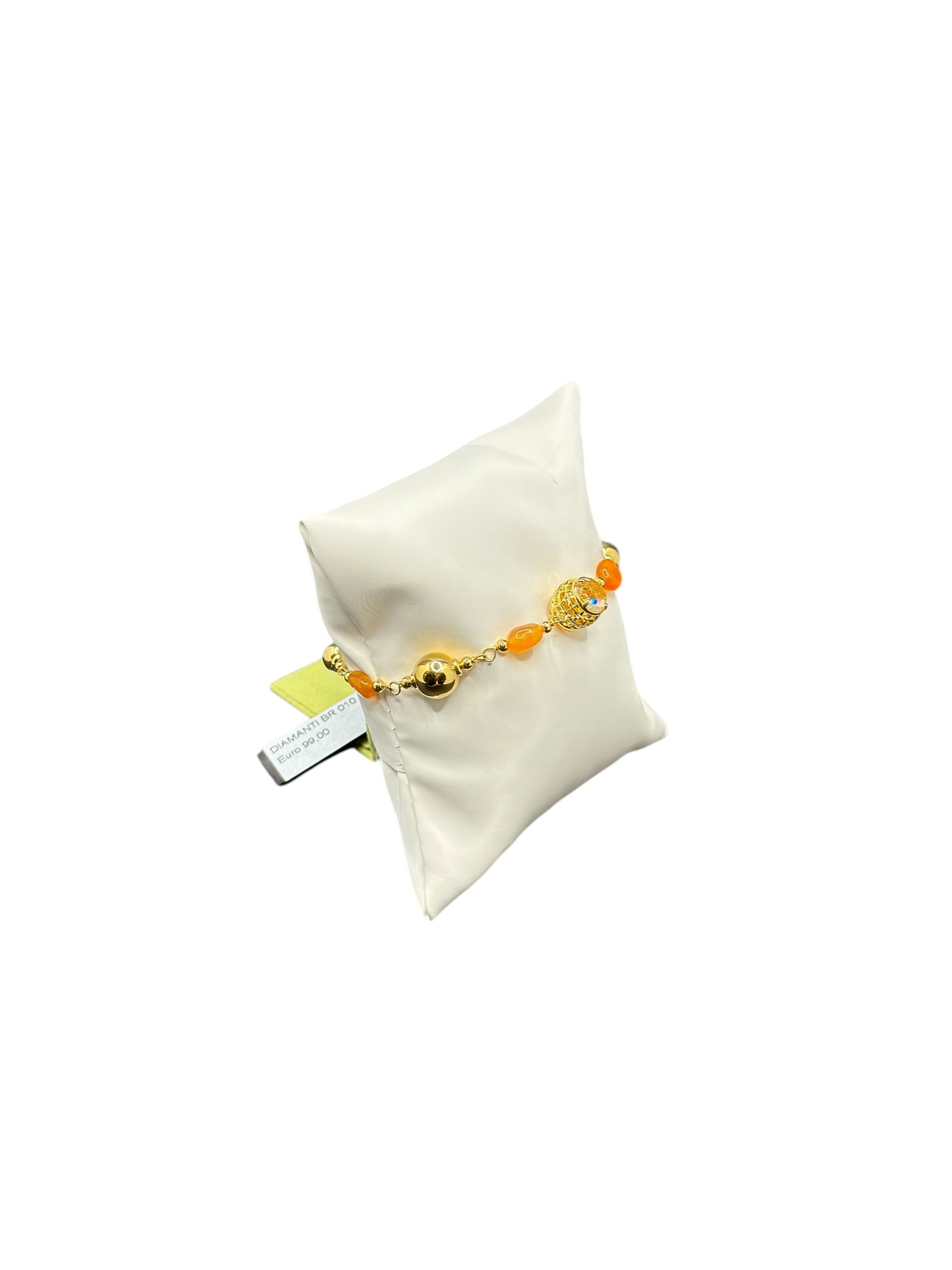 Armband aus vergoldeter Bronze mit Bernsteinen - DIAMONDS BR 010
