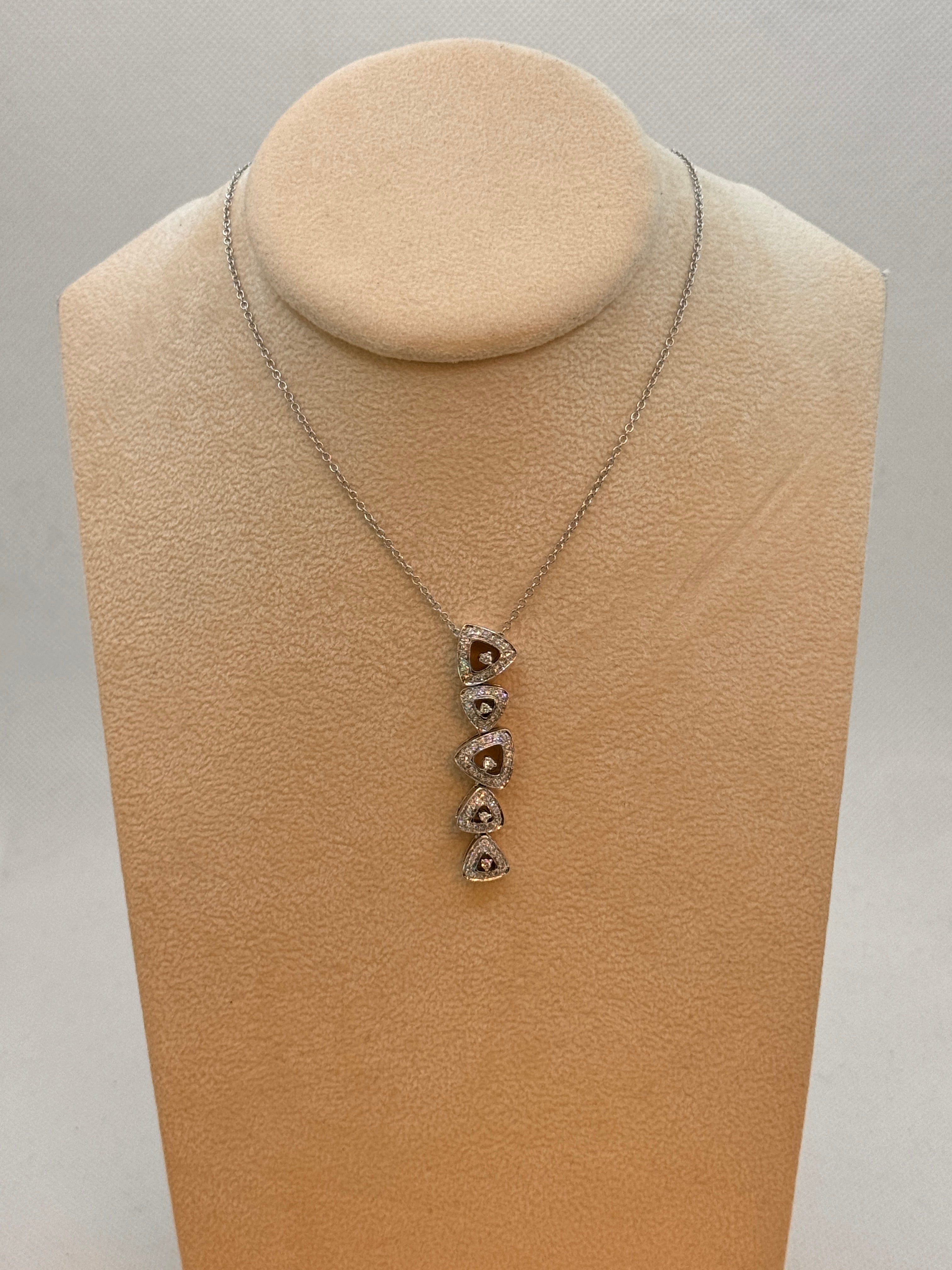 Sesto Senso Halskette mit Anhänger aus Weißgold und Diamant, 0,75 Karat – 4673CB