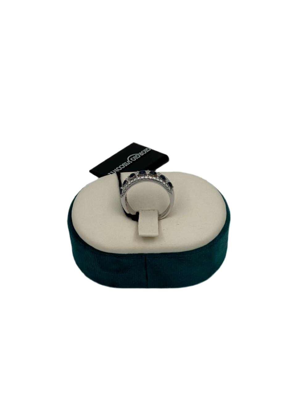 GIORGIO VISCONTI WEISSGOLDRING MIT DIAMANTEN UND 7 SAPHIREN, 0,51 ct Saphire – ABX17328Z