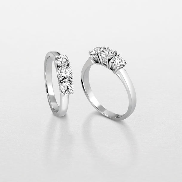 Giorgio Visconti Trilogy Ring aus Weißgold und Diamanten, 0,30 ct – AB0674E