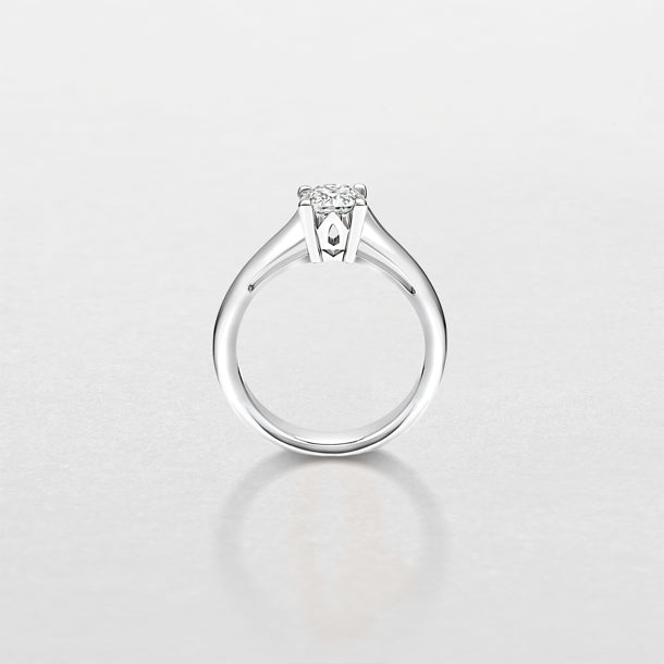 ANELLO SOLITARIO IN ORO BIANCO E DIAMANTI 0,21ct - AB15382A