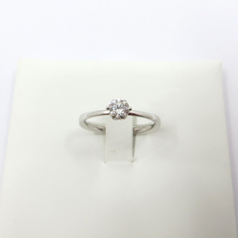 Anello solitario in oro bianco con diamanti, 0.19ct - AB16612D