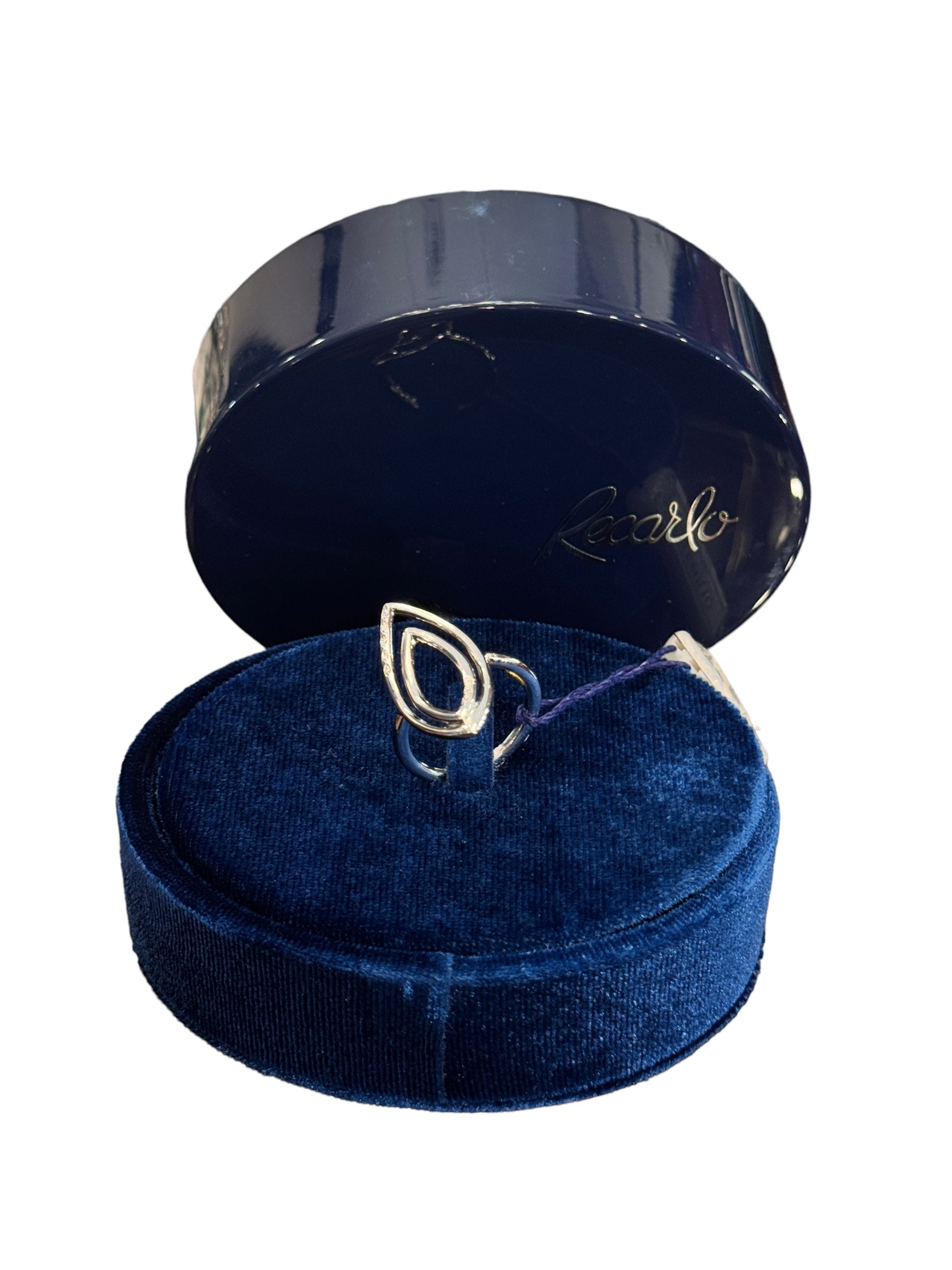 Anello fantasia in oro bianco e diamanti, 0.04ct - AC493/B