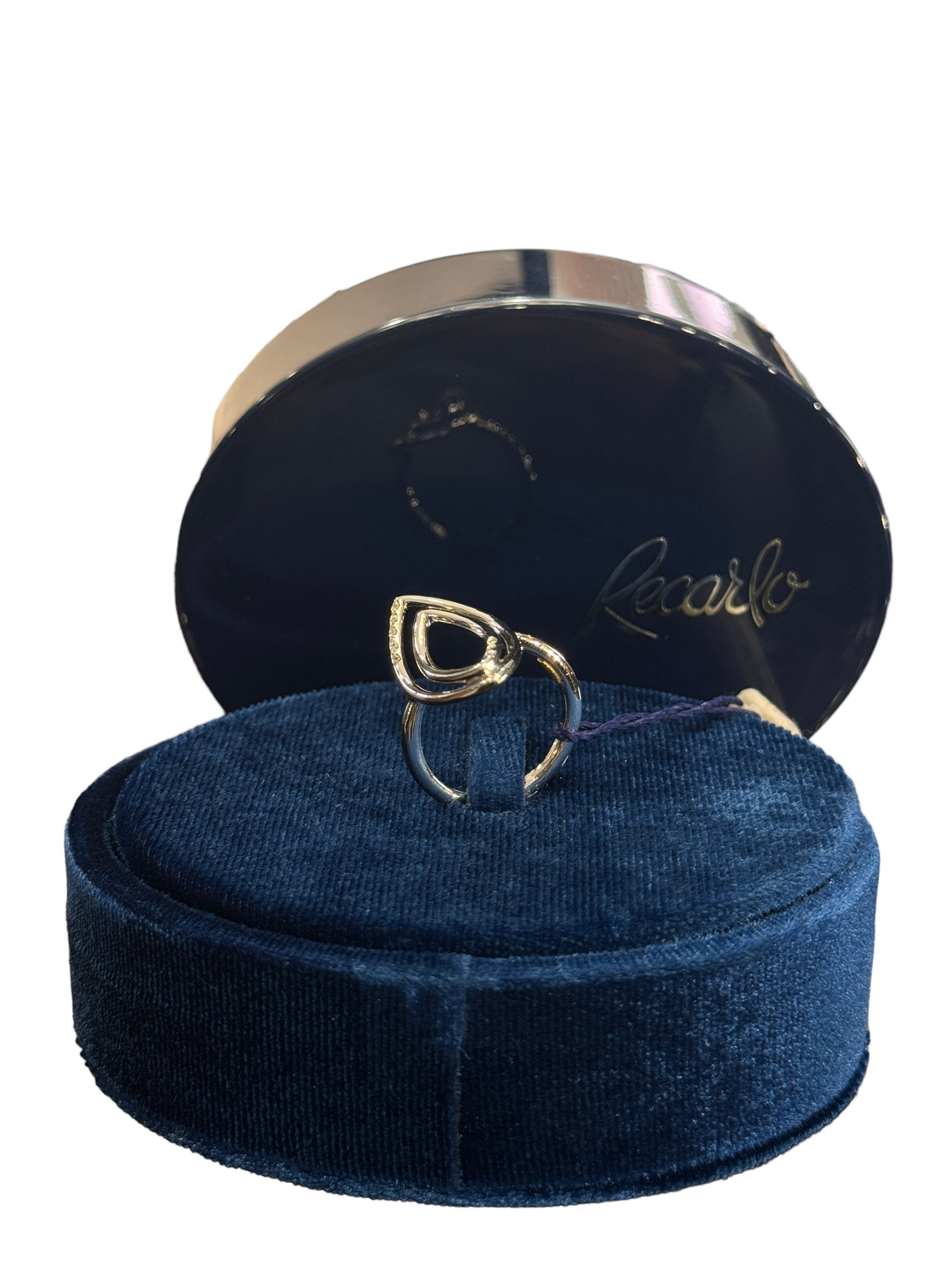 Anello fantasia in oro bianco e diamanti, 0.04ct - AC493/B