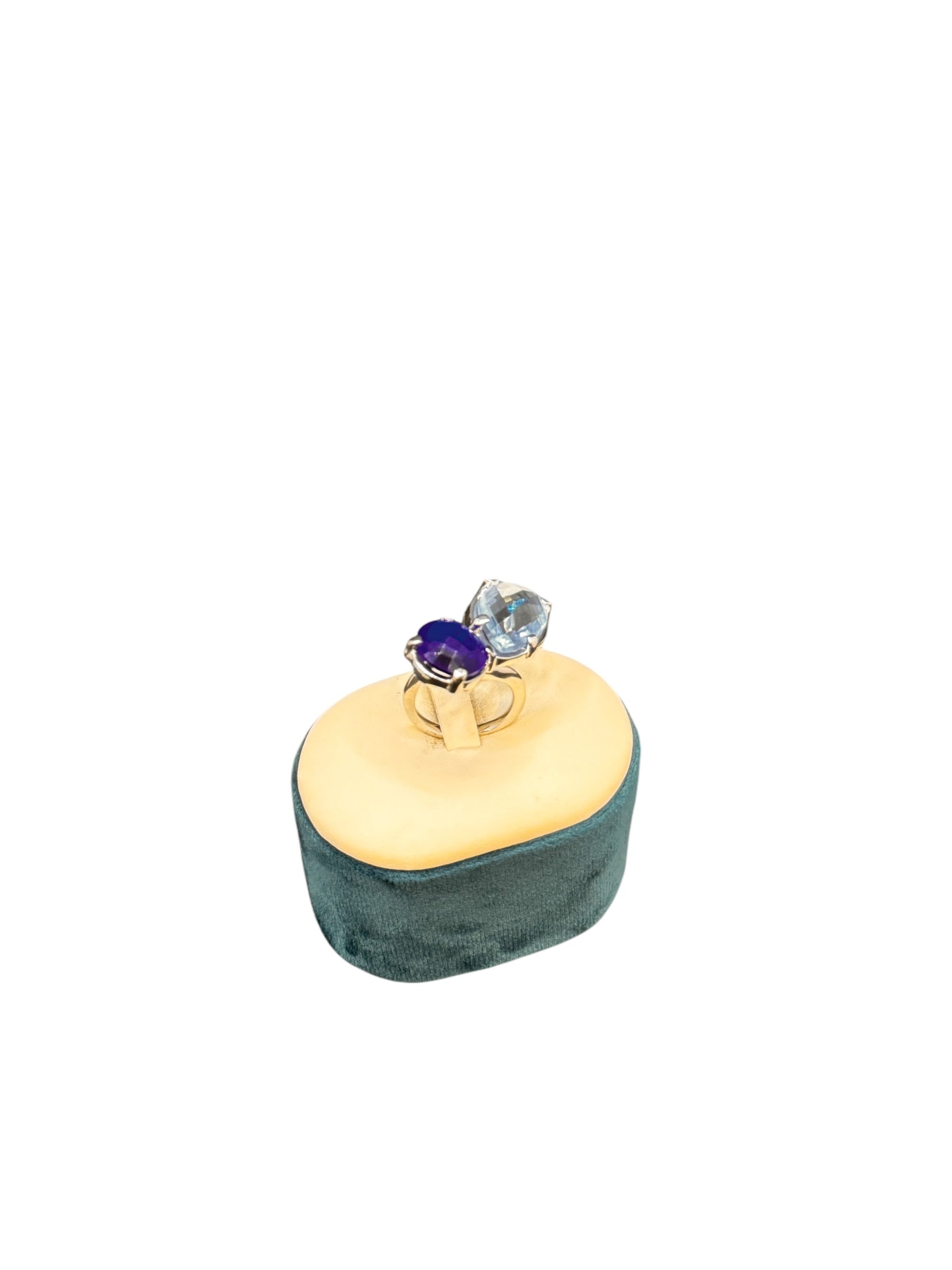 Labriola Silberring mit blauem Spinell und Aquamarinsteinen – AG1041/B