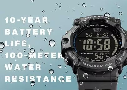 CASIO Collection Uhr, ANALOG DIGITAL SCHWARZ, 51 mm – AE-1500WH-1AVEF