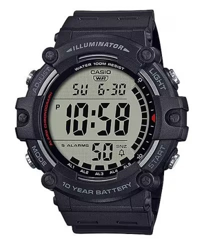 CASIO Collection Uhr, ANALOG DIGITAL SCHWARZ, 51 mm – AE-1500WH-1AVEF