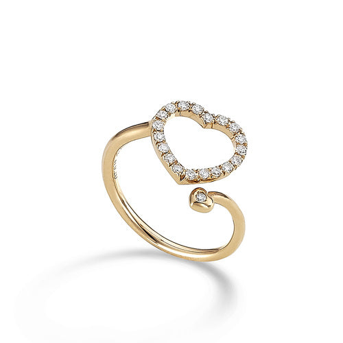 Golay – Mittlerer Herzring aus Roségold mit Diamanten, 0,18 ct – AFCU003DI1