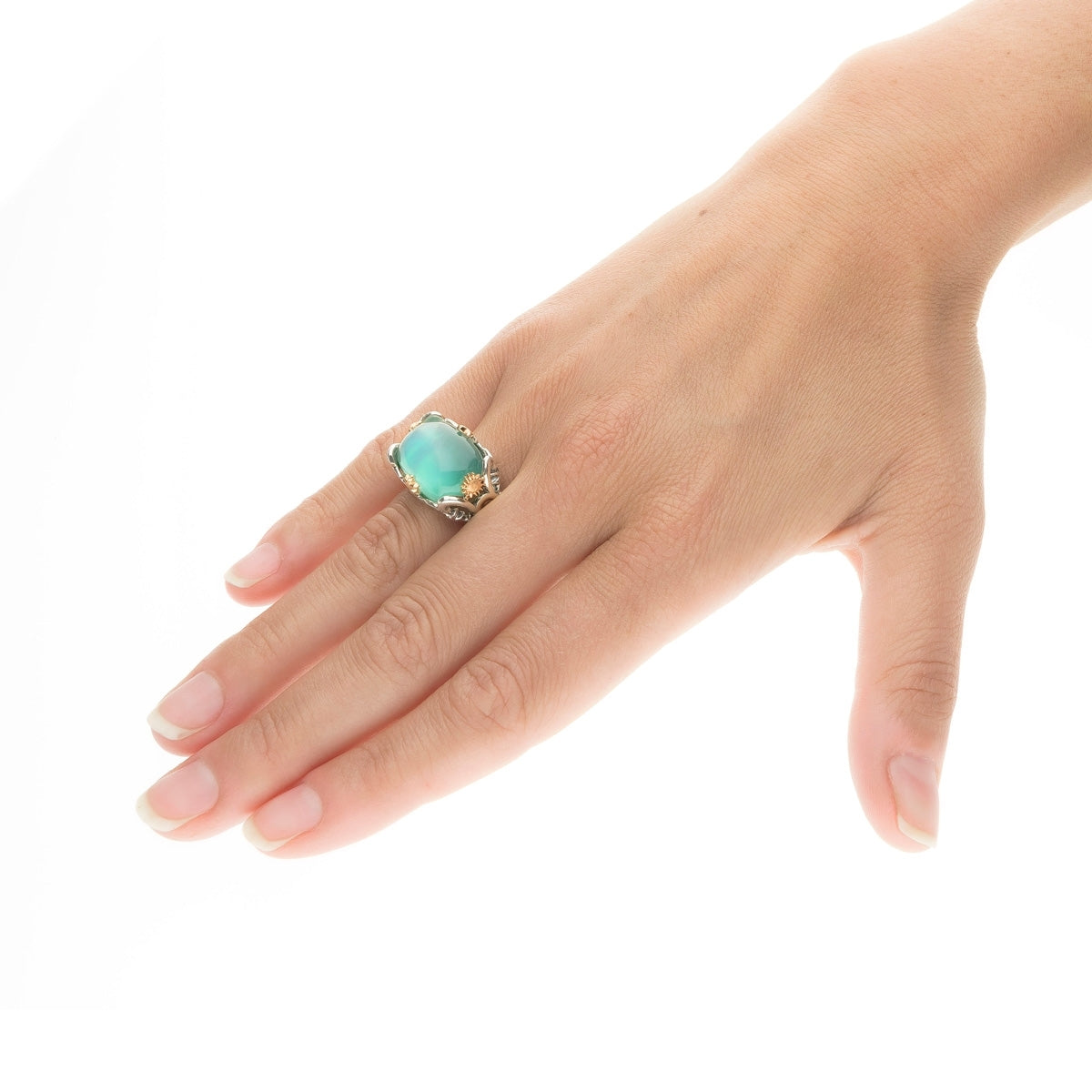 Anello Polvere di Stelle cuscino verde - AN1015-Ver