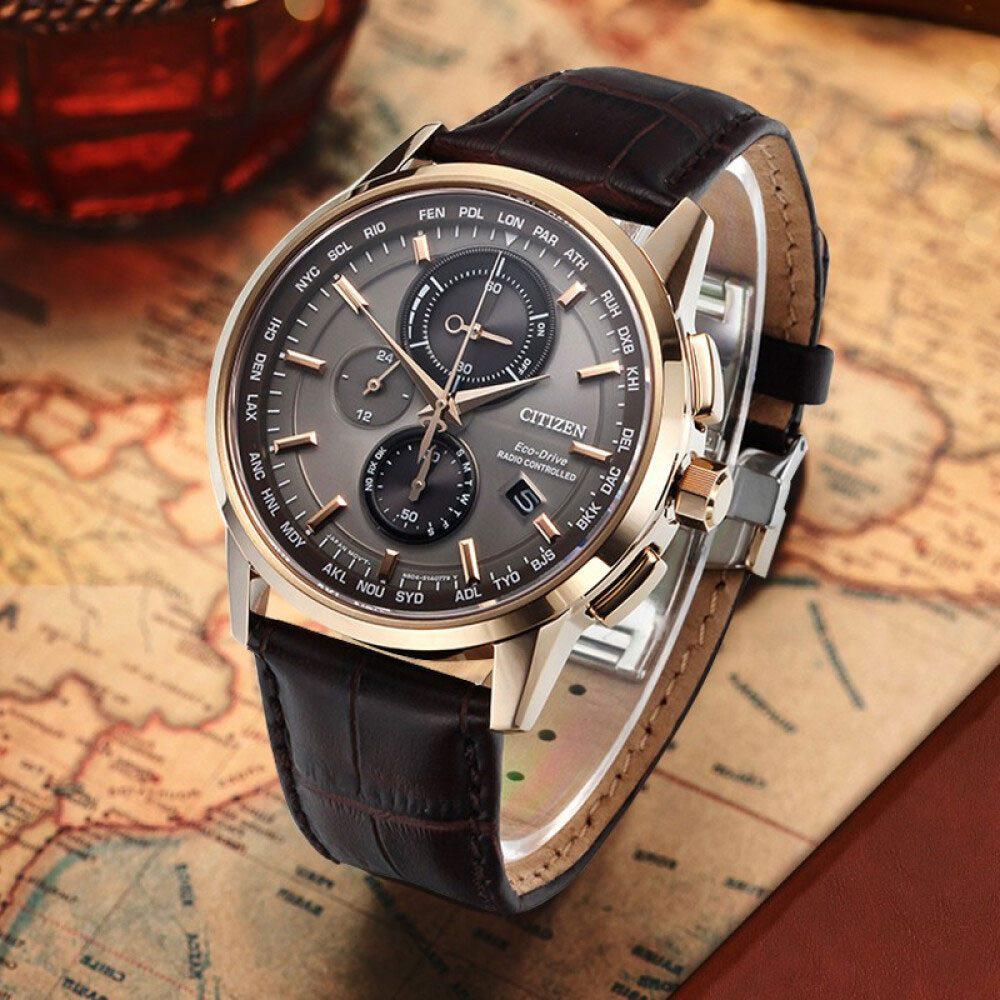 Orologio Citizen Cronografo radiocontrollato, qyuadrante antracite, 43mm - AT8113-12H