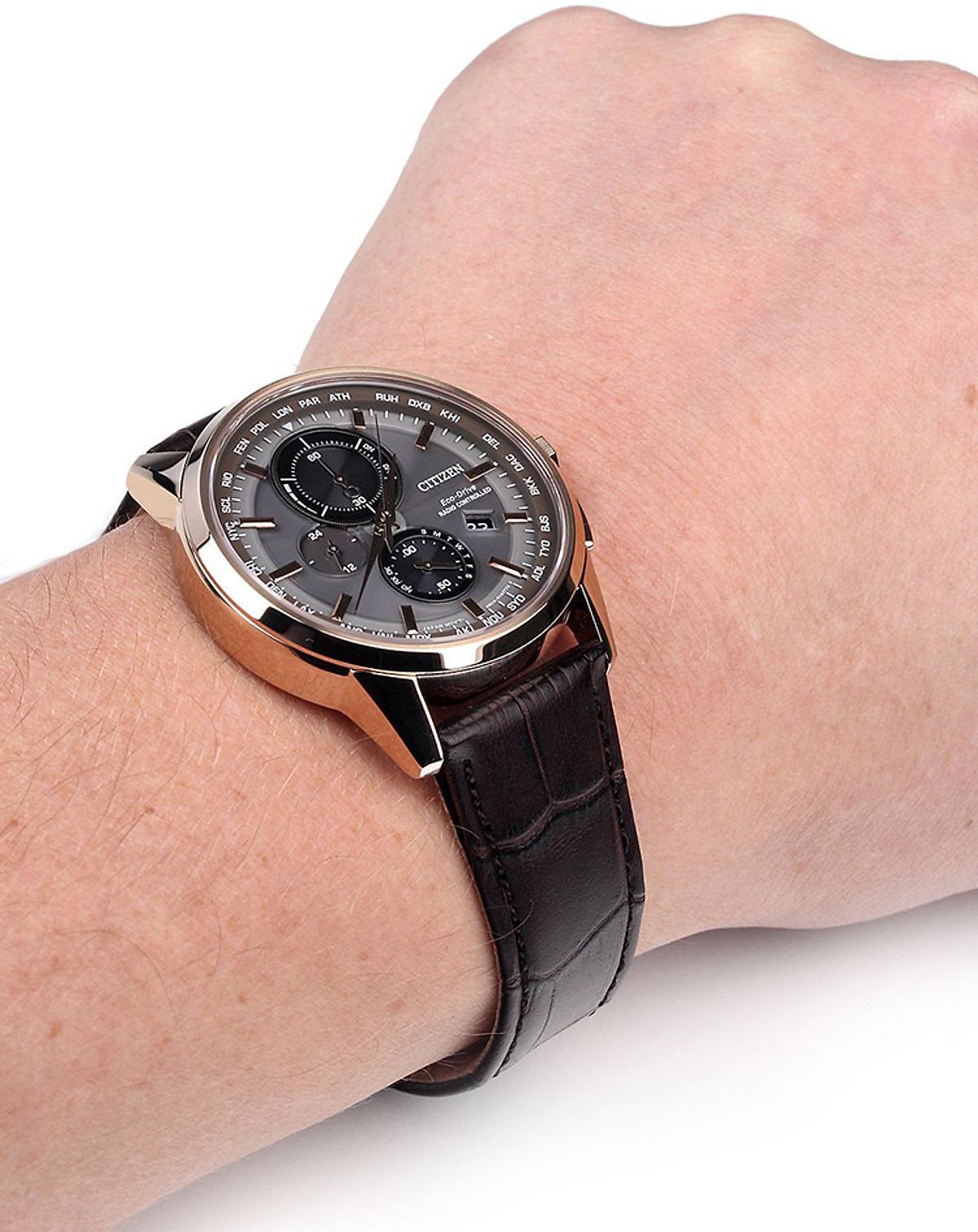 Orologio Citizen Cronografo radiocontrollato, qyuadrante antracite, 43mm - AT8113-12H