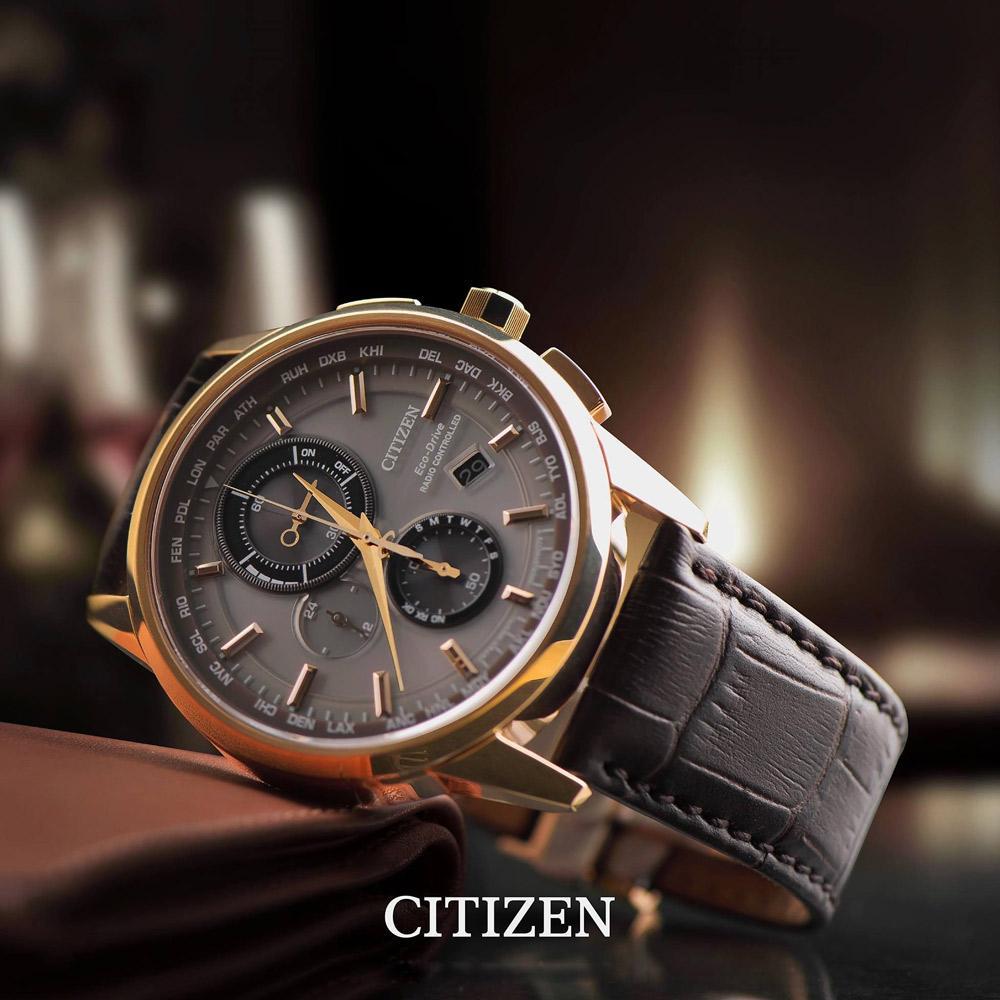 Orologio Citizen Cronografo radiocontrollato, qyuadrante antracite, 43mm - AT8113-12H