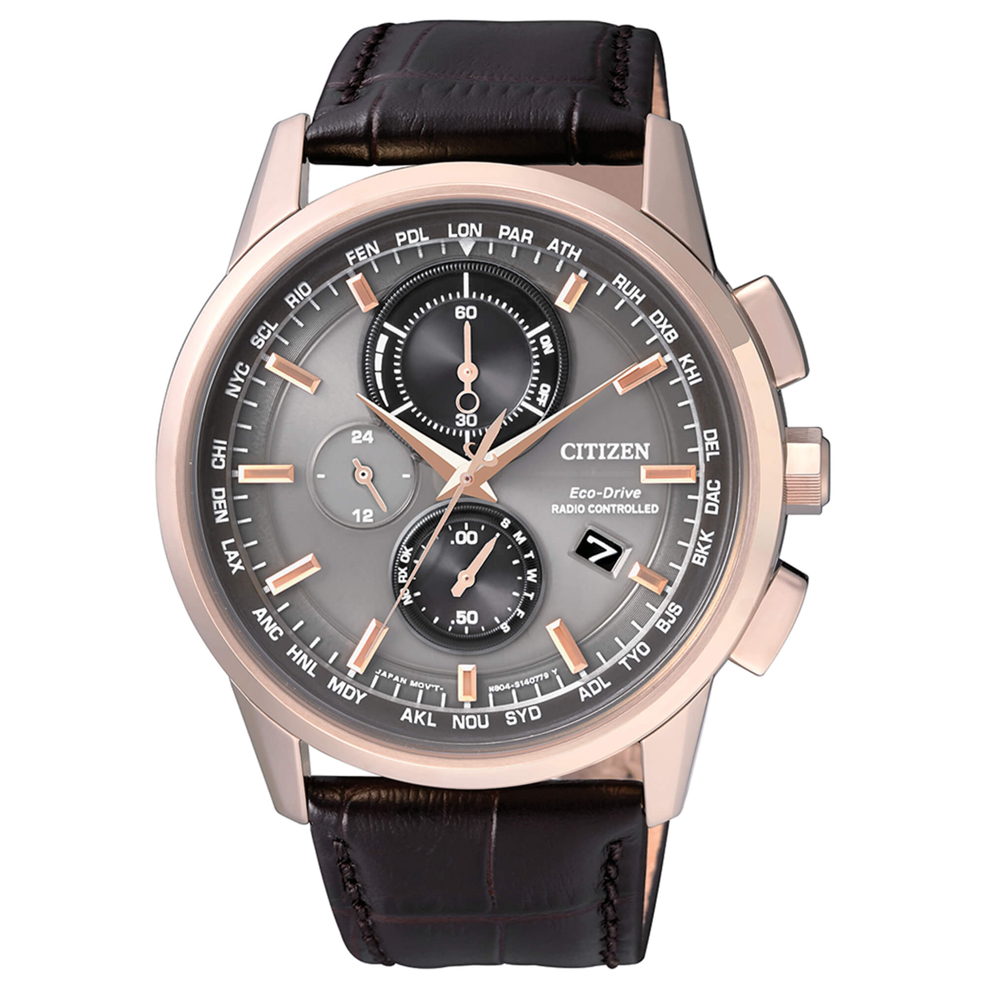 Orologio Citizen Cronografo radiocontrollato, qyuadrante antracite, 43mm - AT8113-12H