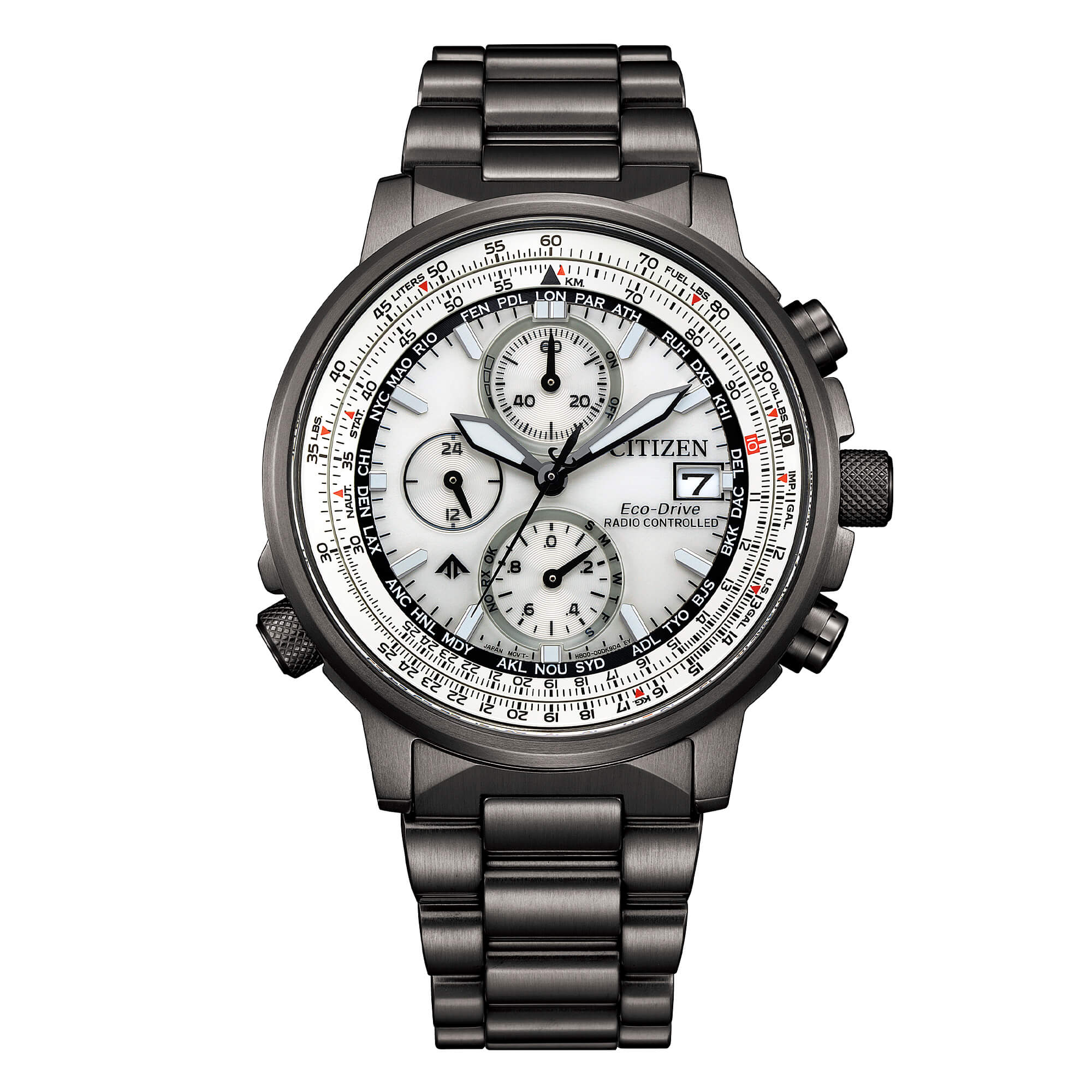 Orologio Citizen Collezione Radiocontrollato, Crono Pilot Acciaio, 41mm - AT8304-57A