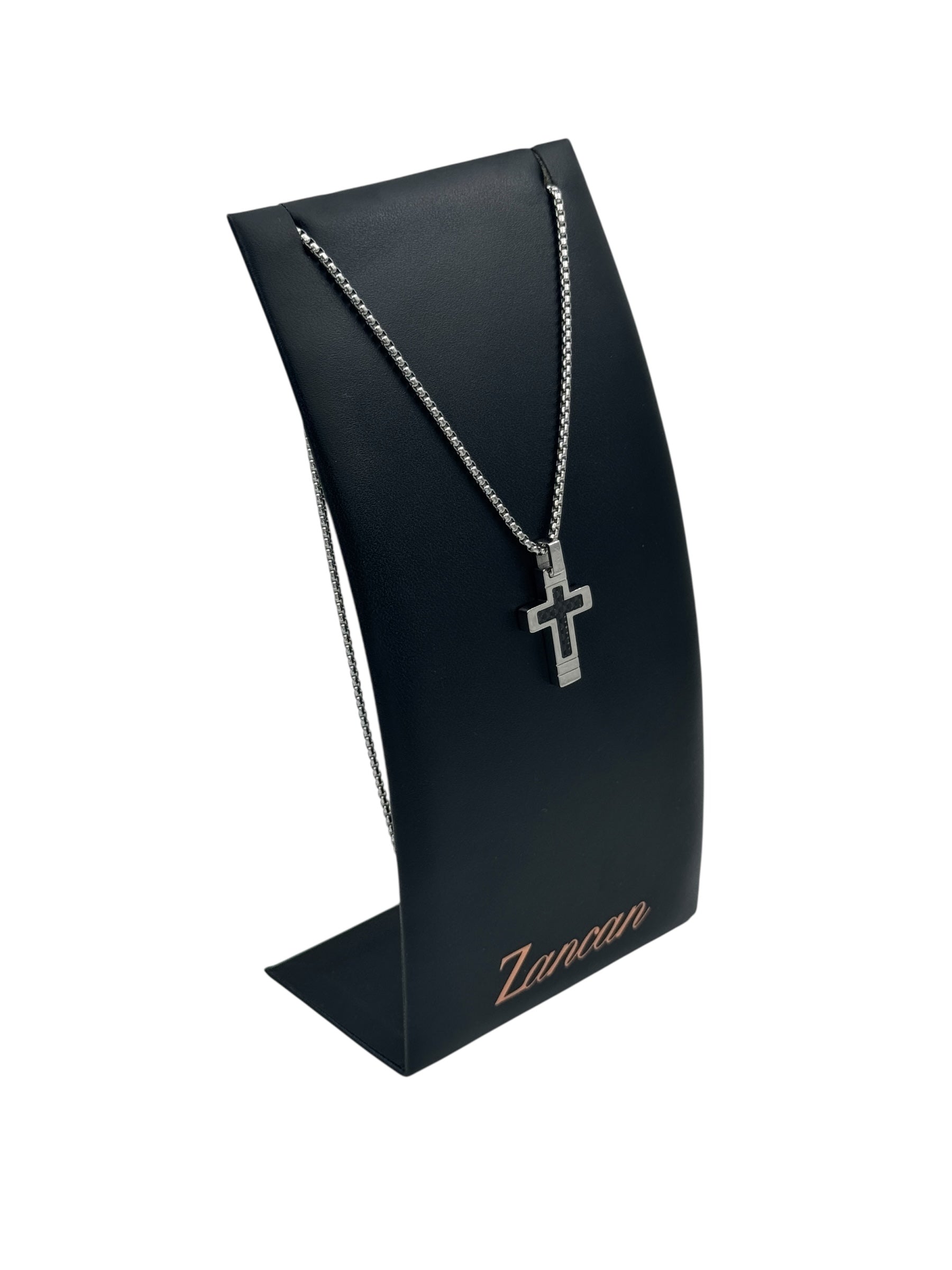 Collana Zancan in acciaio con pendente croce - EHC186