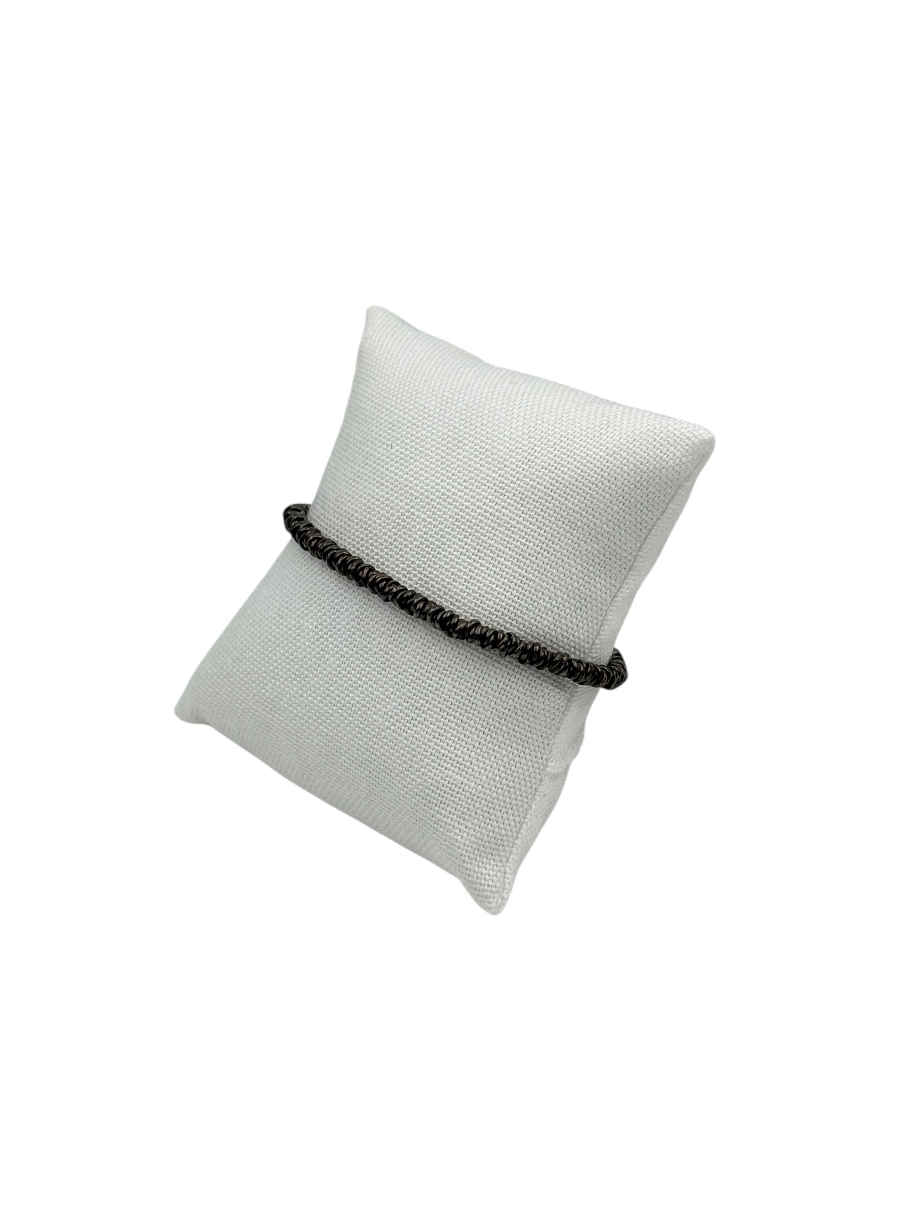 Bracciale Spadarella in argento brunito, unisex, con anellini - SPBR268-brunito