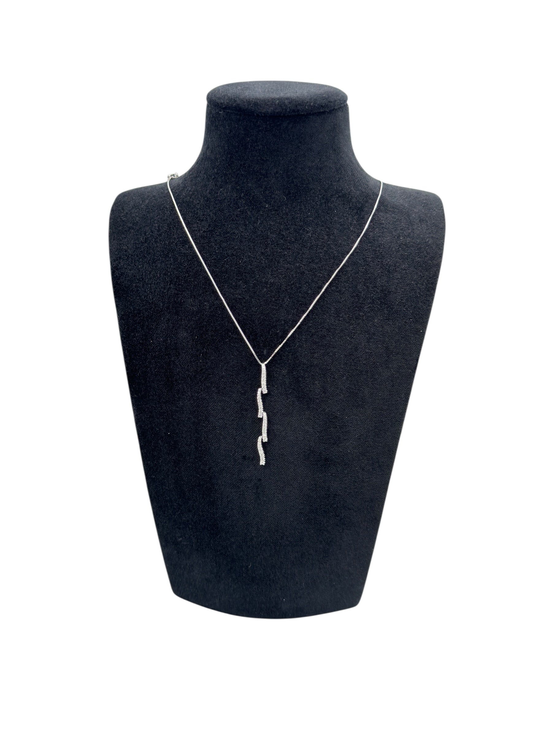 Damiani-Halskette mit Fantasieanhänger aus 18 Karat Weißgold und Diamanten – DMBR009H