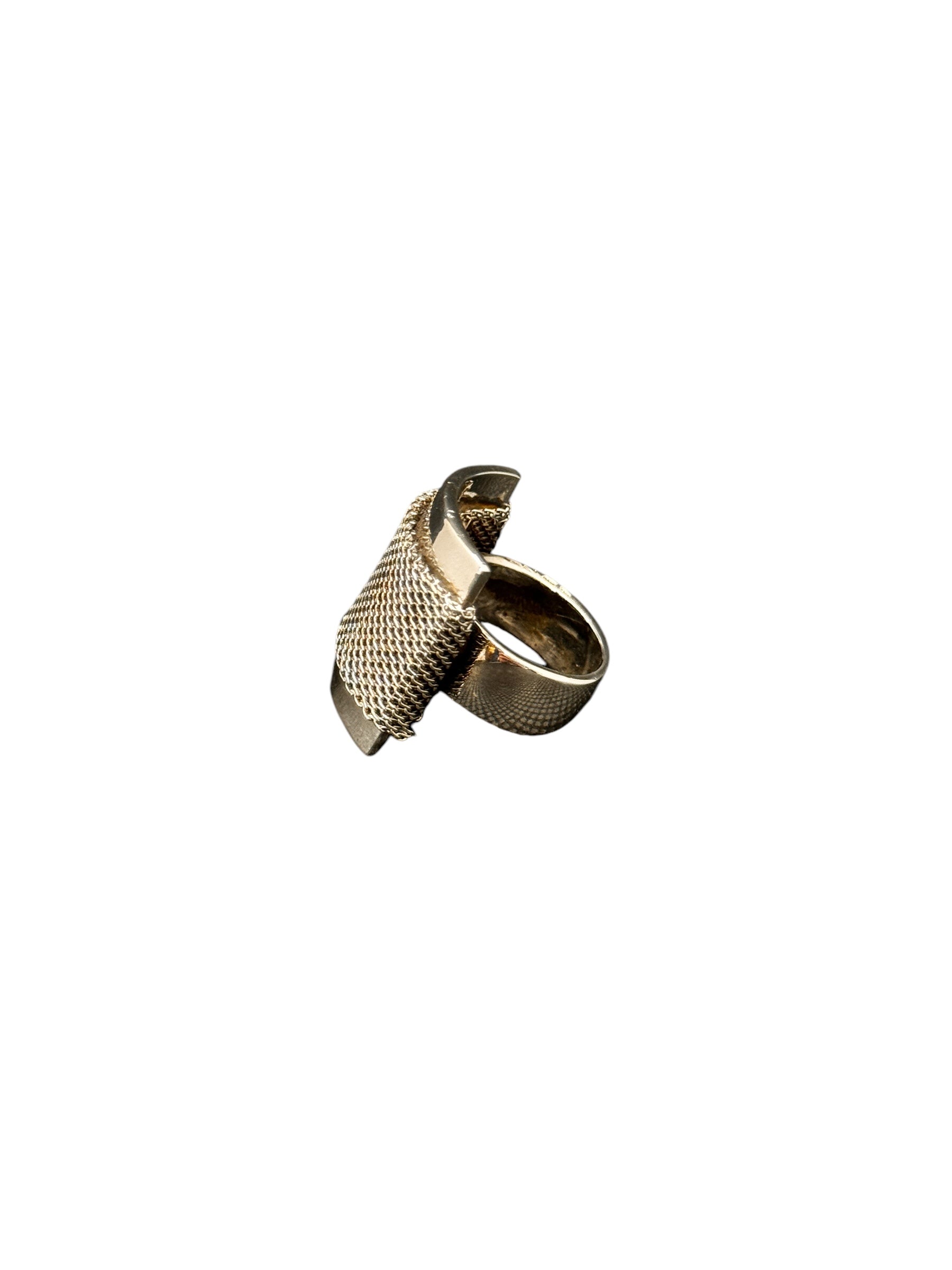 Pianegonda women's silver ring with hammered effect on the head - AA010089