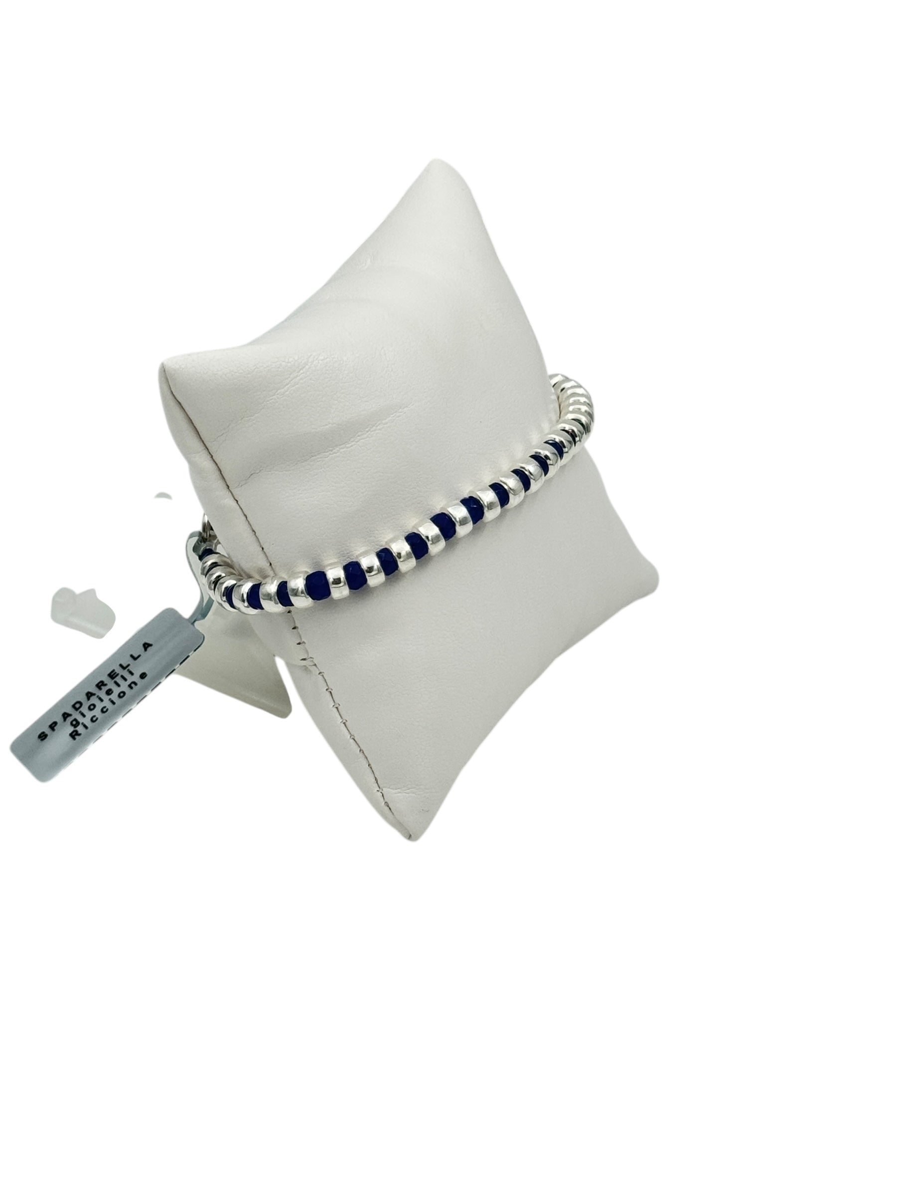 Bracciale Spadarella in argento con pietre naturali blu - SPBR508-blu