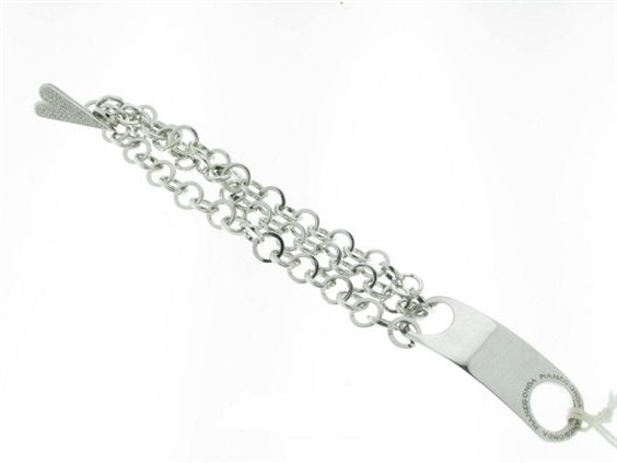 Pianegonda Silberarmband, in Silber mit Kettenglied und Herz mit Diamanten, 0,23 ct - BA010667